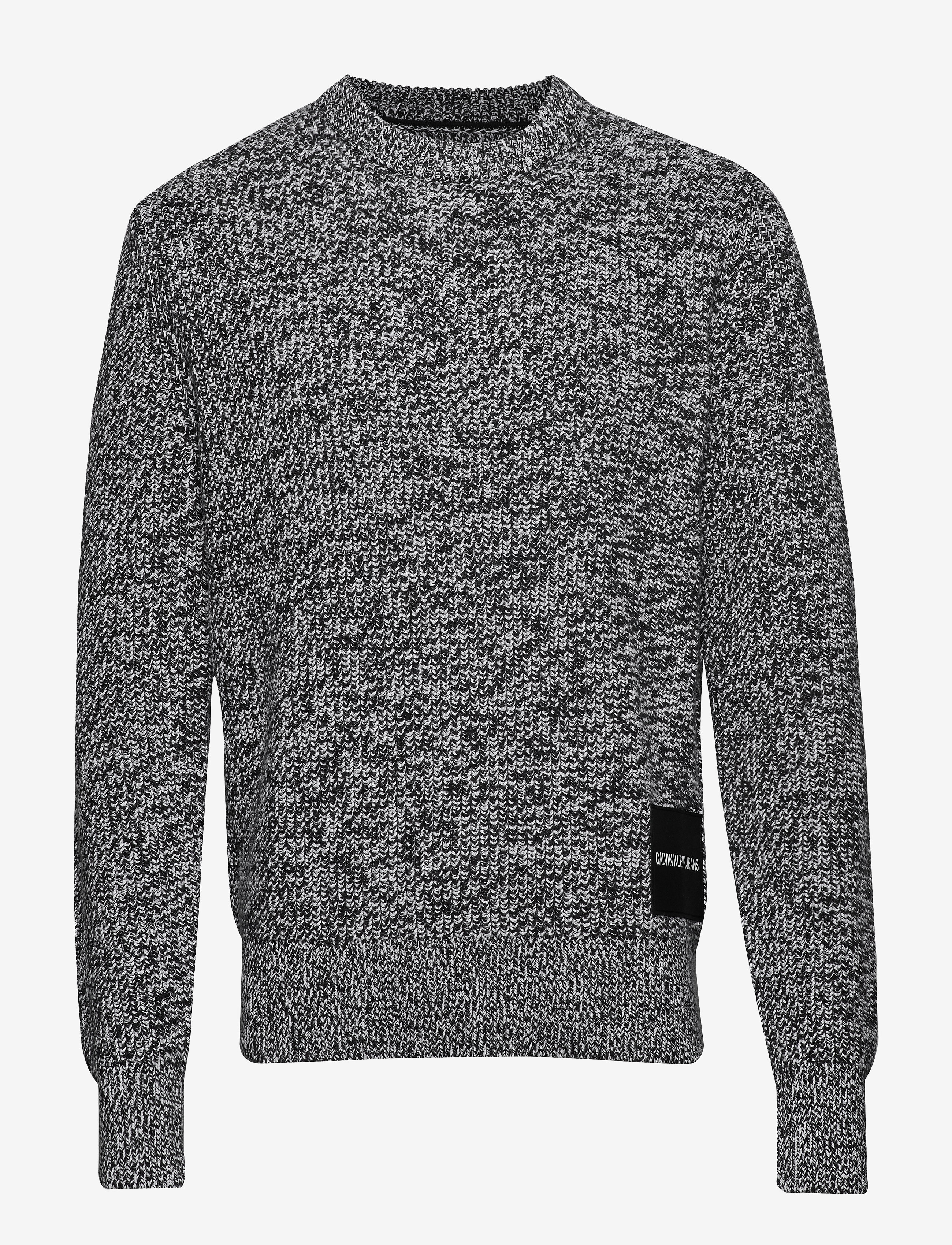 Calvin Klein Jeans - CARDIGAN STITCH CN S - bright white / black - 0