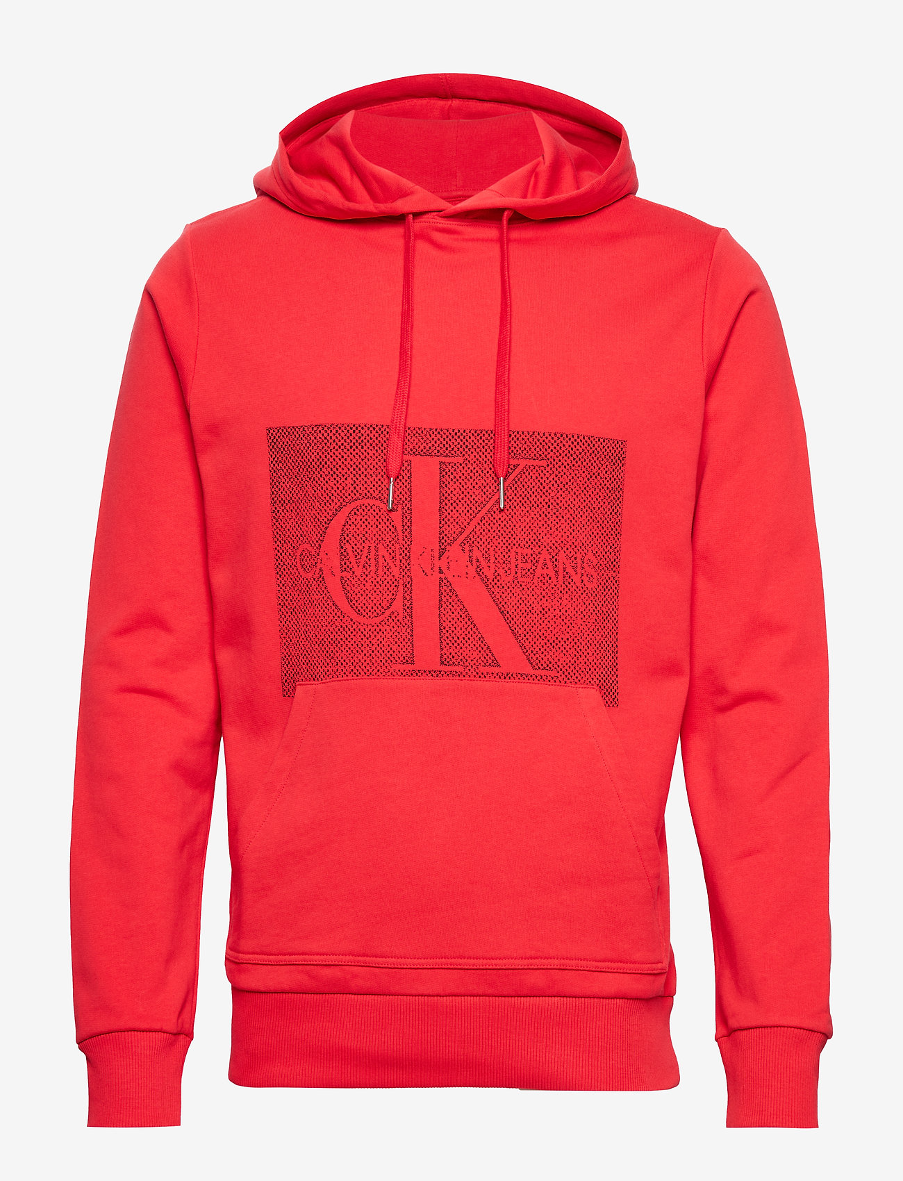OFF PLACED MONOGRAM REG HOODIE - RACING RED