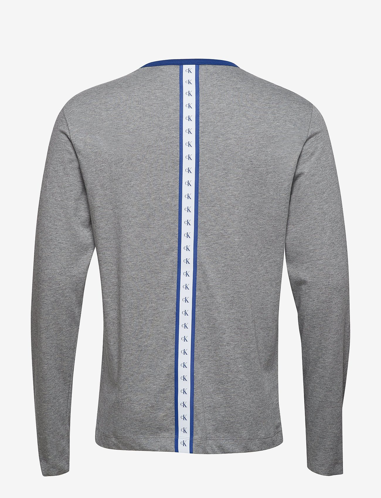 Calvin Klein Jeans - MONOGRAM TAPE BACK REG LS TEE - grey melange / mazarine tape - 1
