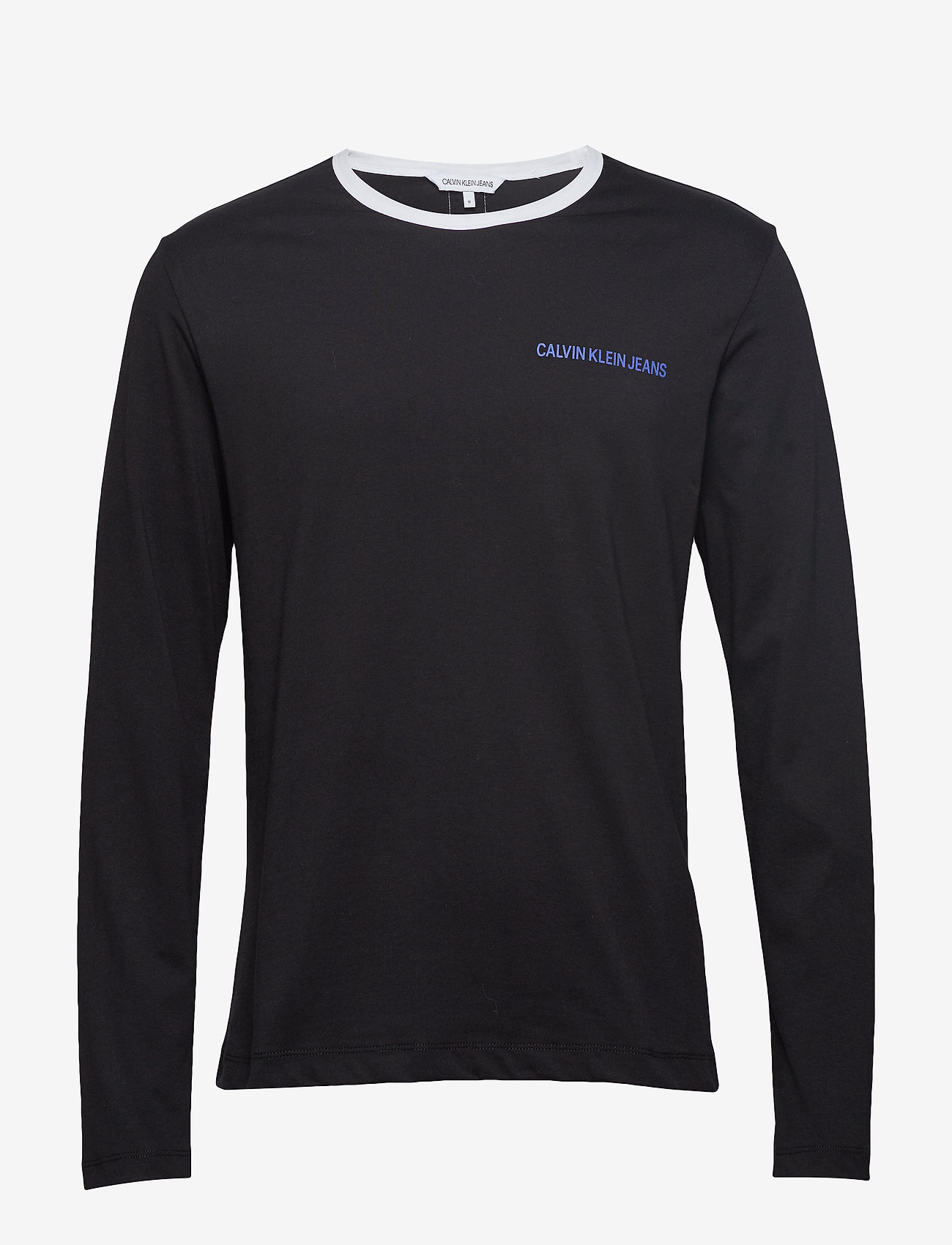 Calvin Klein Jeans - MONOGRAM TAPE BACK REG LS TEE - ck black / white - 0