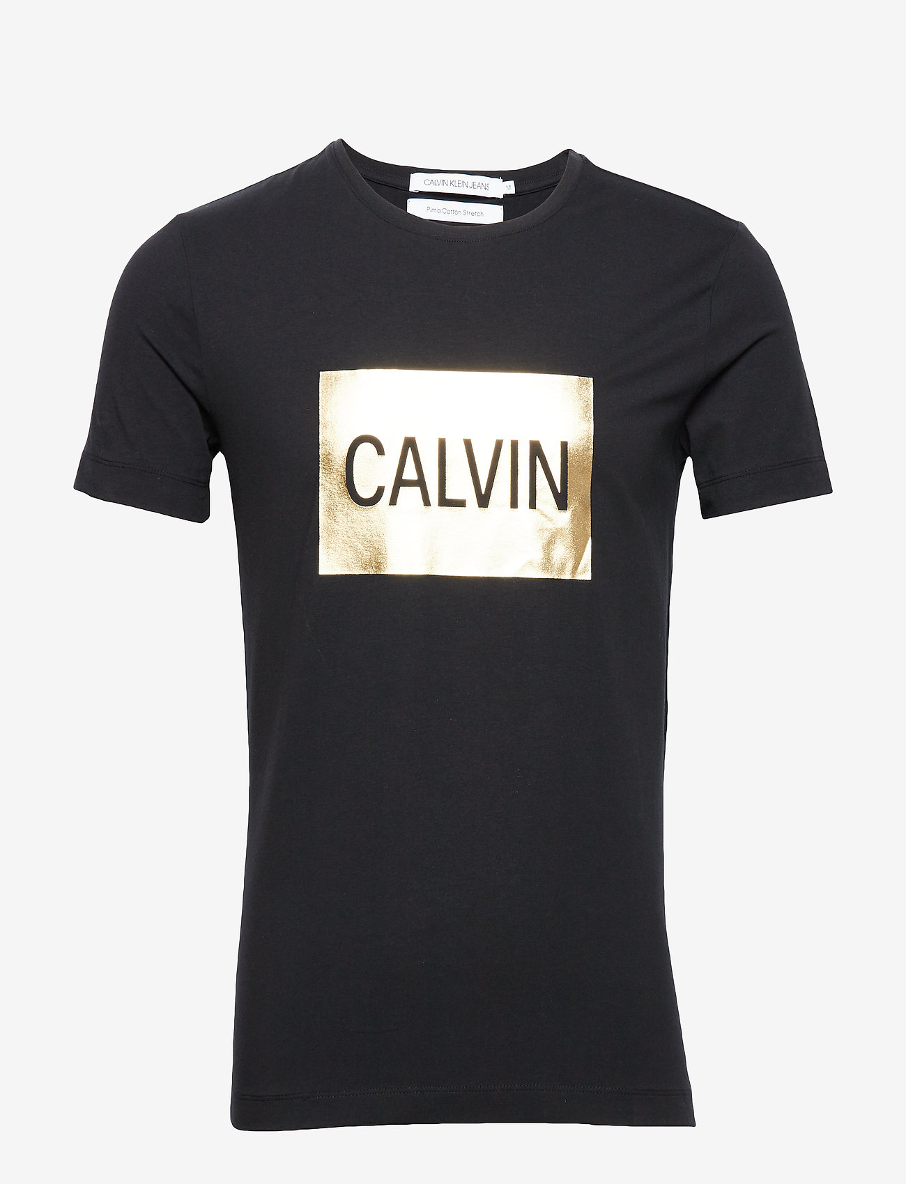 Calvin Klein Jeans - CALVIN SLIM SS TEE - ck black / gold - 0
