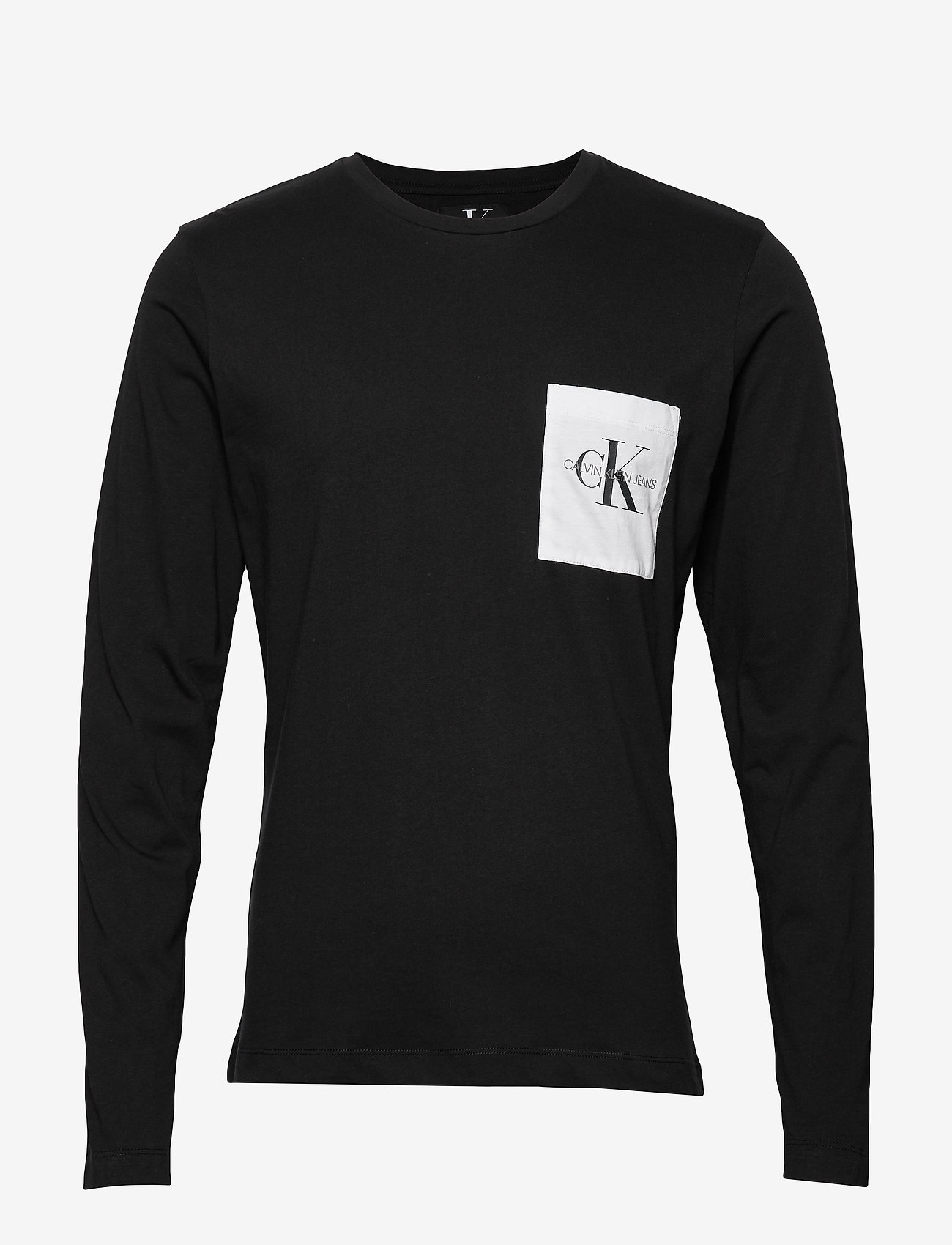 Calvin Klein Jeans - MONOGRAM POCKET SLIM LS TEE - ck black / white - 0