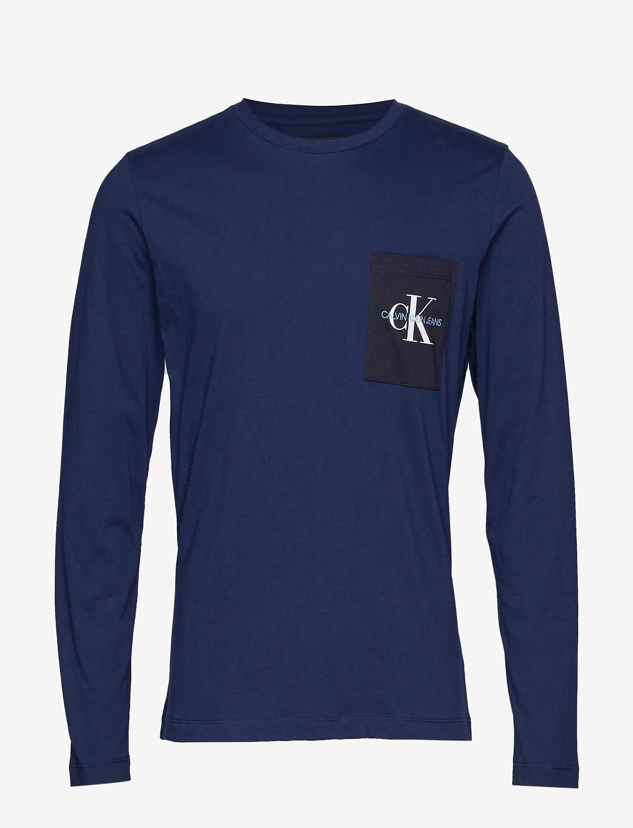 MONOGRAM POCKET SLIM LS TEE - MEDIEVAL BLUE / NIGHT SKY