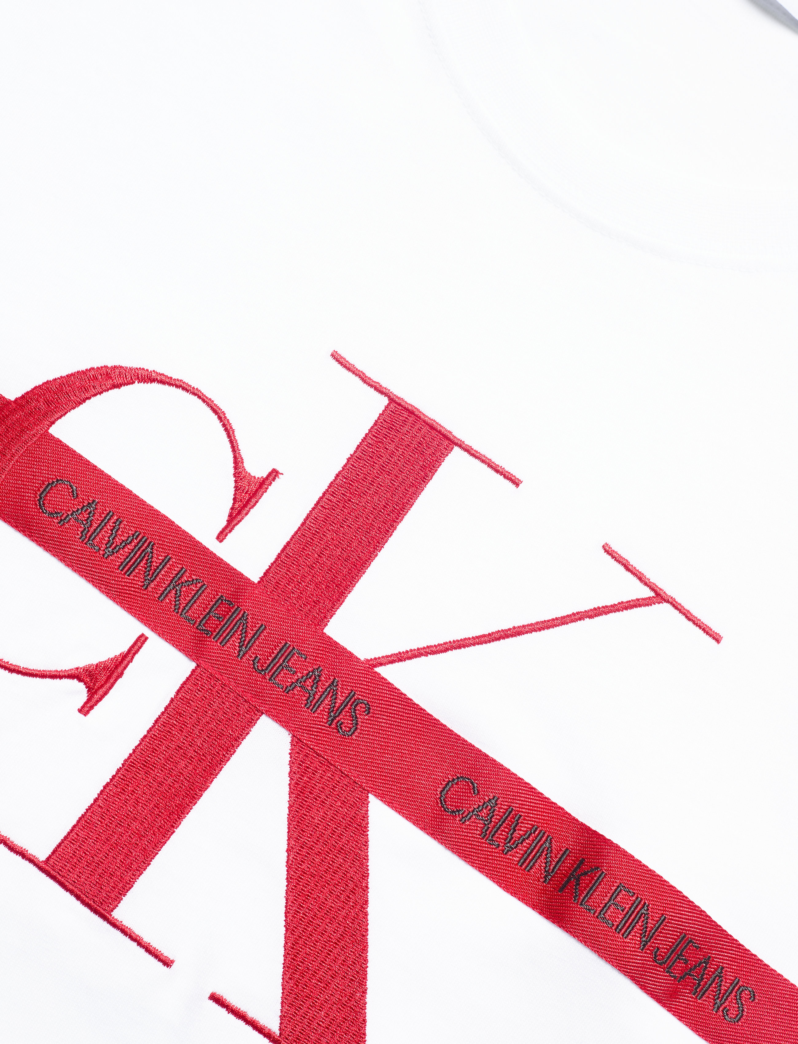 Calvin Klein Jeans - TAPING THROUGH MONOGRAM REG TEE - bright white - 2