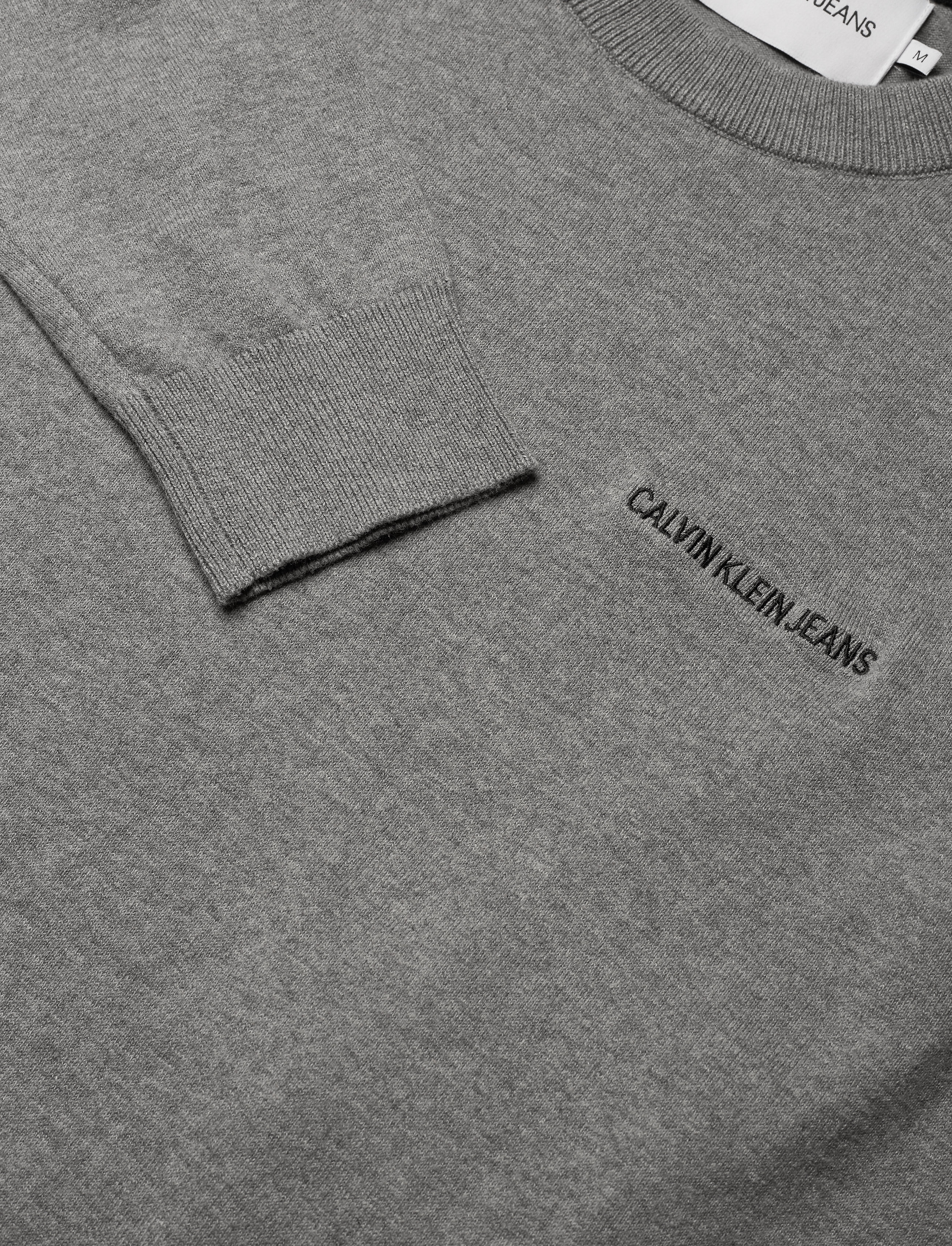 Calvin Klein Jeans - INSTIT CHEST LOGO CN SWEATER - mid grey heather - 2