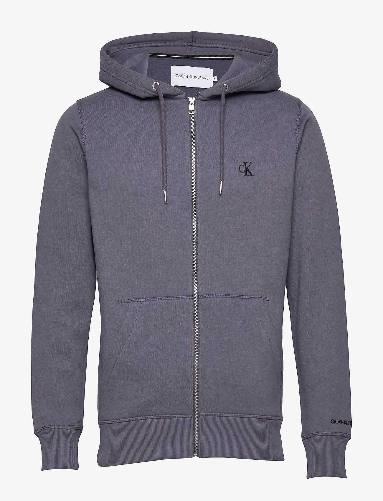 CK ESSENTIAL REG ZIP THROUGH - ABSTRACT GREY