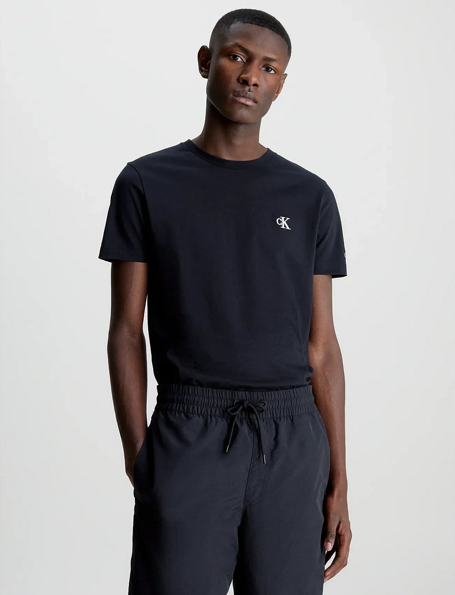 Calvin Klein Jeans - CK ESSENTIAL SLIM TEE - kortärmade t-shirts - ck black - 0