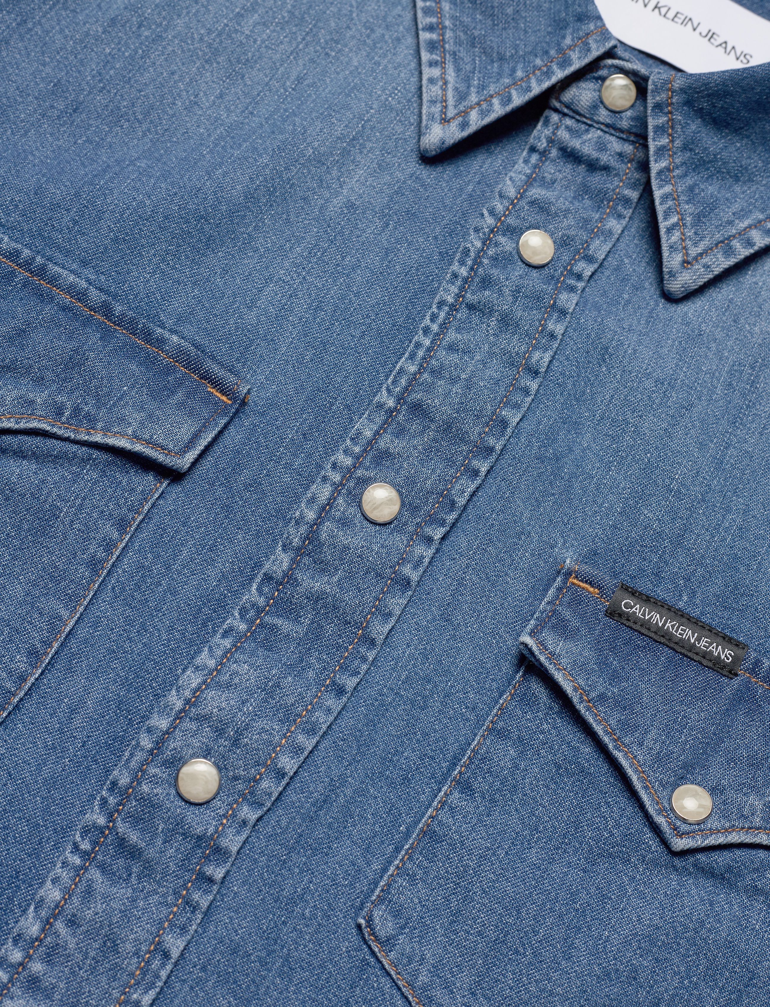 Calvin Klein Jeans - MODERN WESTERN SHIRT - da042 mid blue - 2
