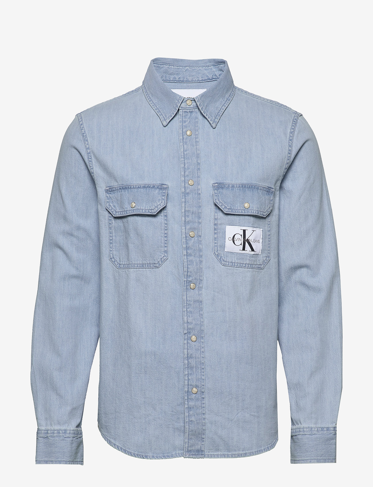 Calvin Klein Jeans - MODERN UTILITY SHIRT - da040 bleached blue with embroidery - 0