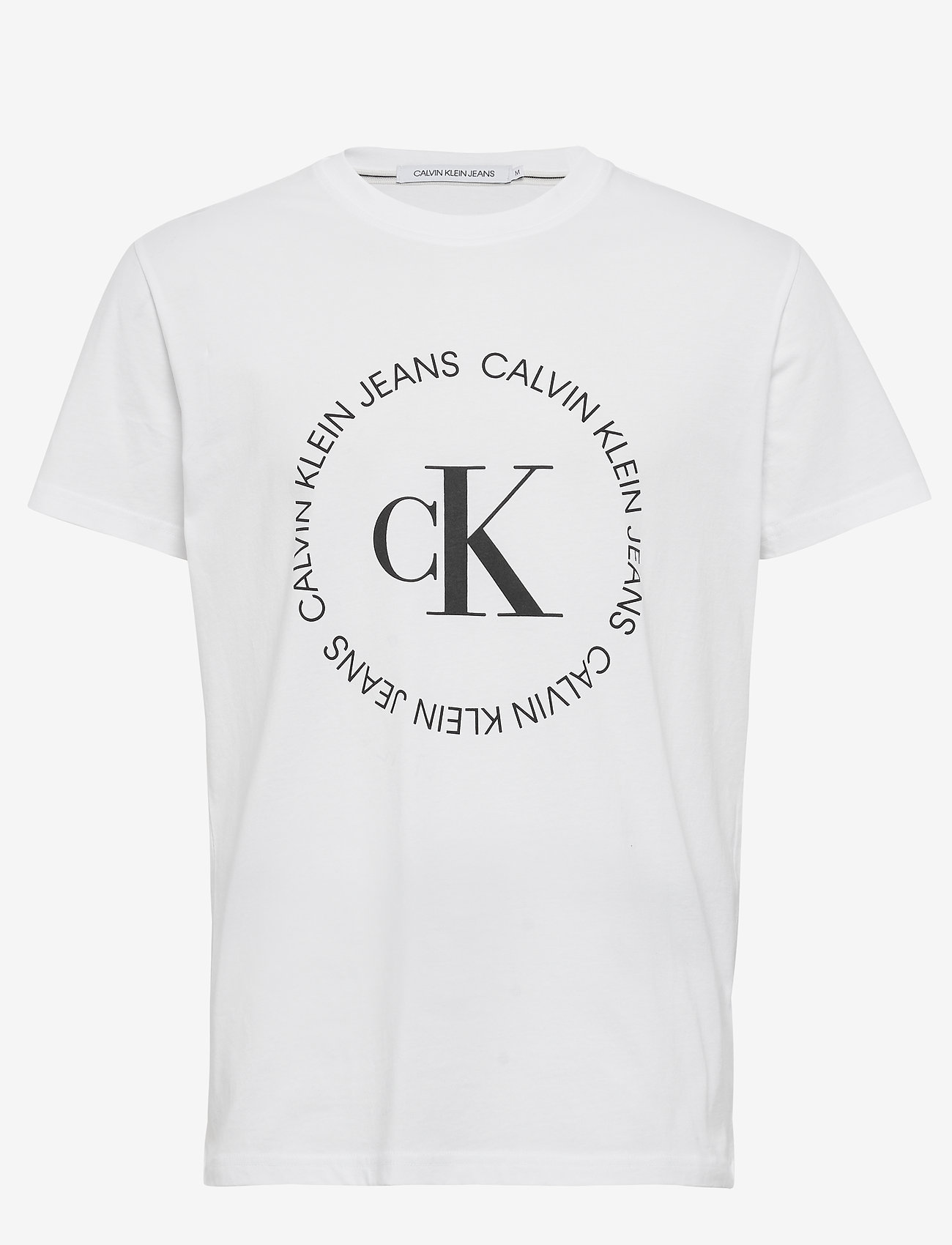 Calvin Klein Jeans - CK ROUND LOGO REG TEE - bright white - 0