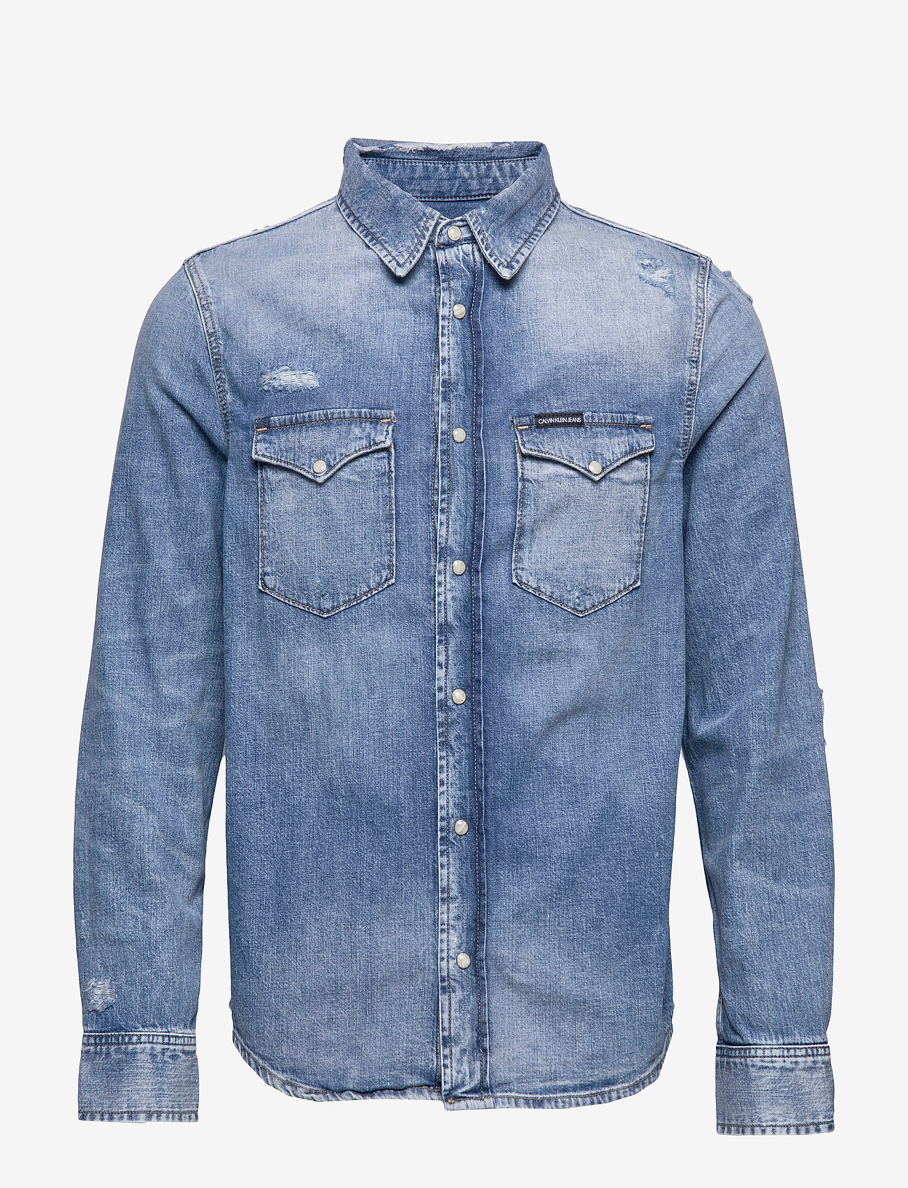 Calvin Klein Jeans - MODERN WESTERN SHIRT - da131 mid blue dstr - 0