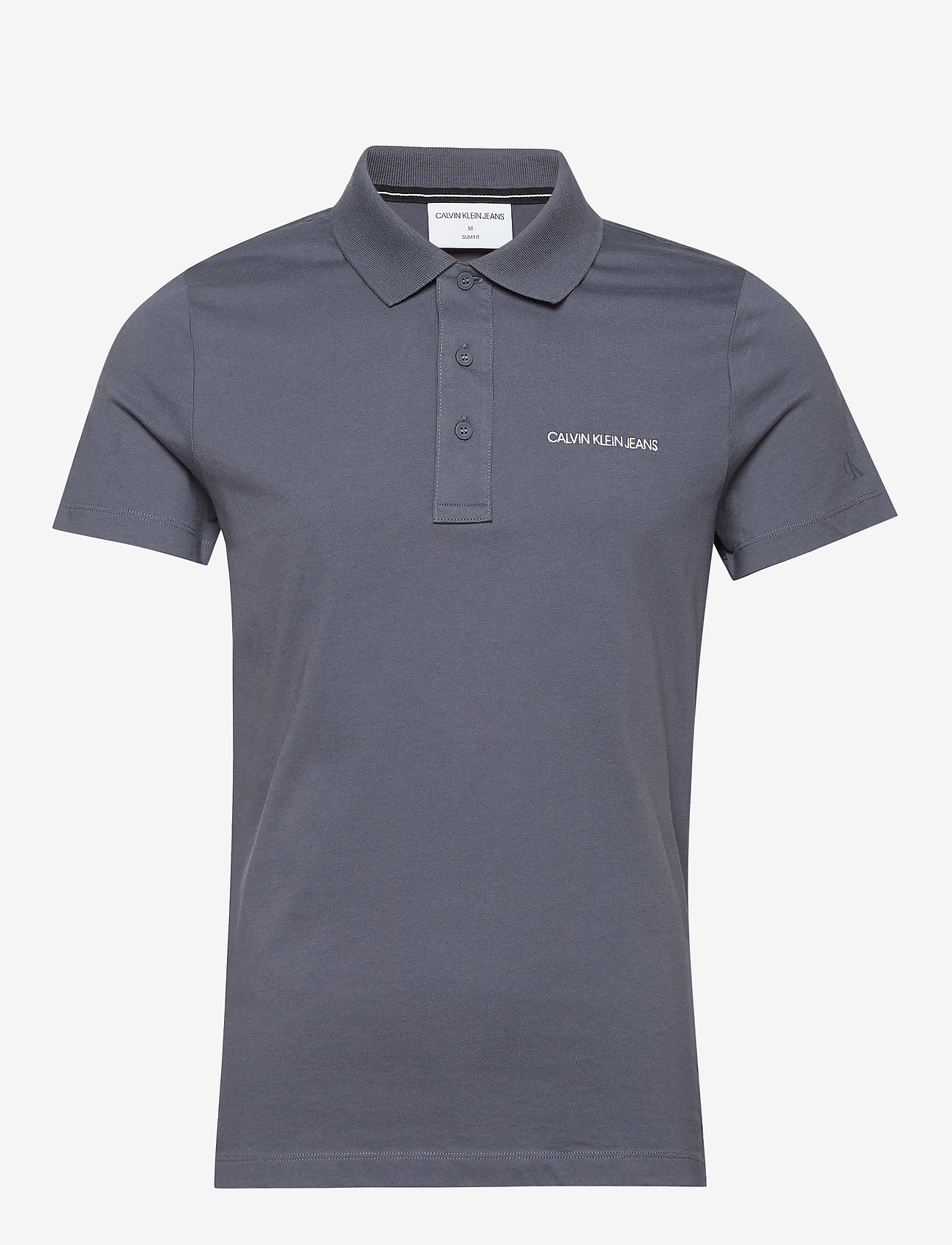 Calvin Klein Jeans - STRETCH INSTITUTIONAL POLO SLIM - abstract grey - 0