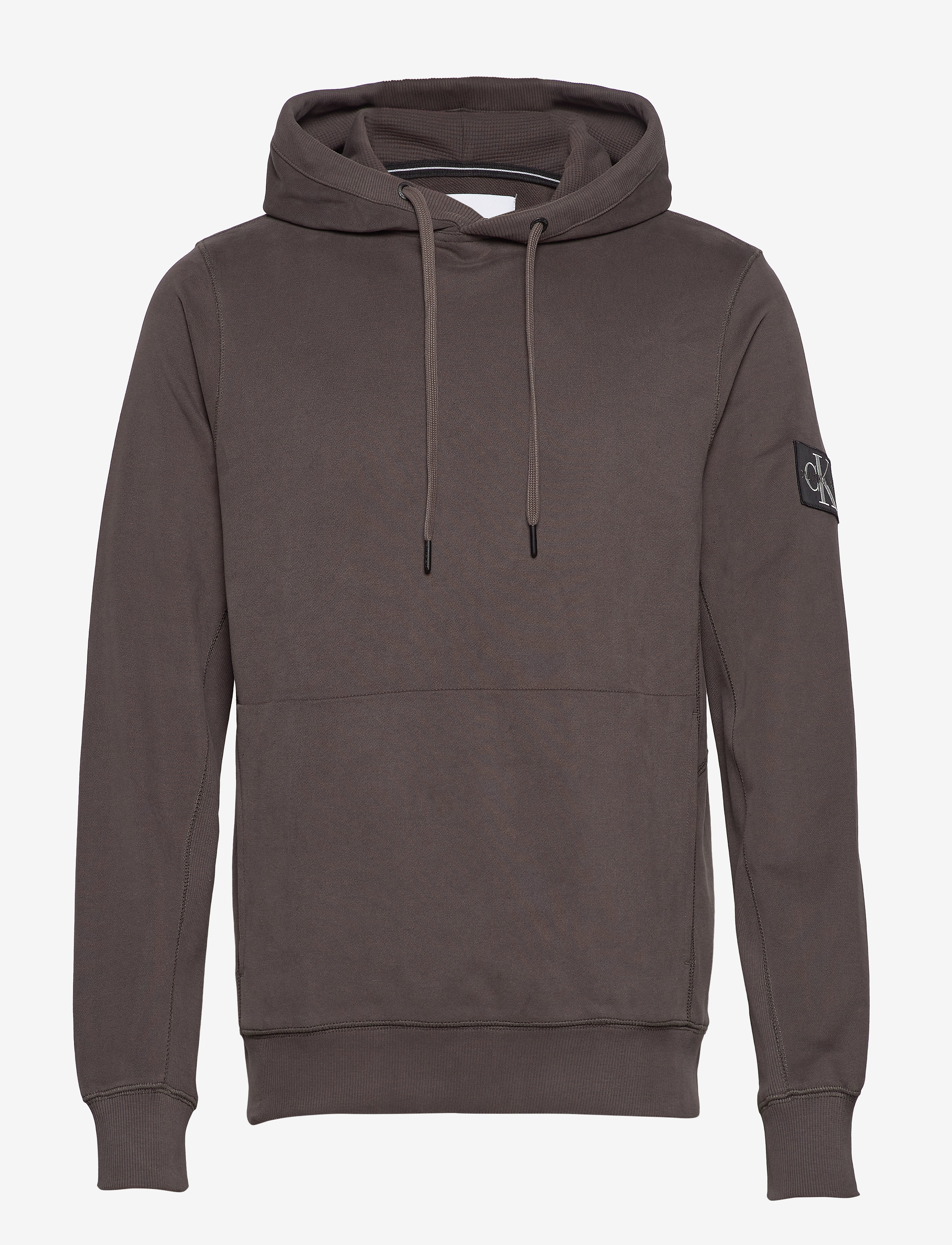 Calvin Klein Jeans - MONOGRAM BADGE HOODIE - aluminium grey - 0