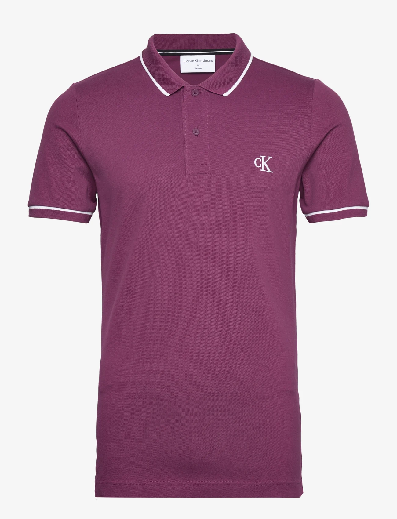 Calvin Klein Jeans - TIPPING SLIM POLO - short-sleeved polos - amaranth - 0