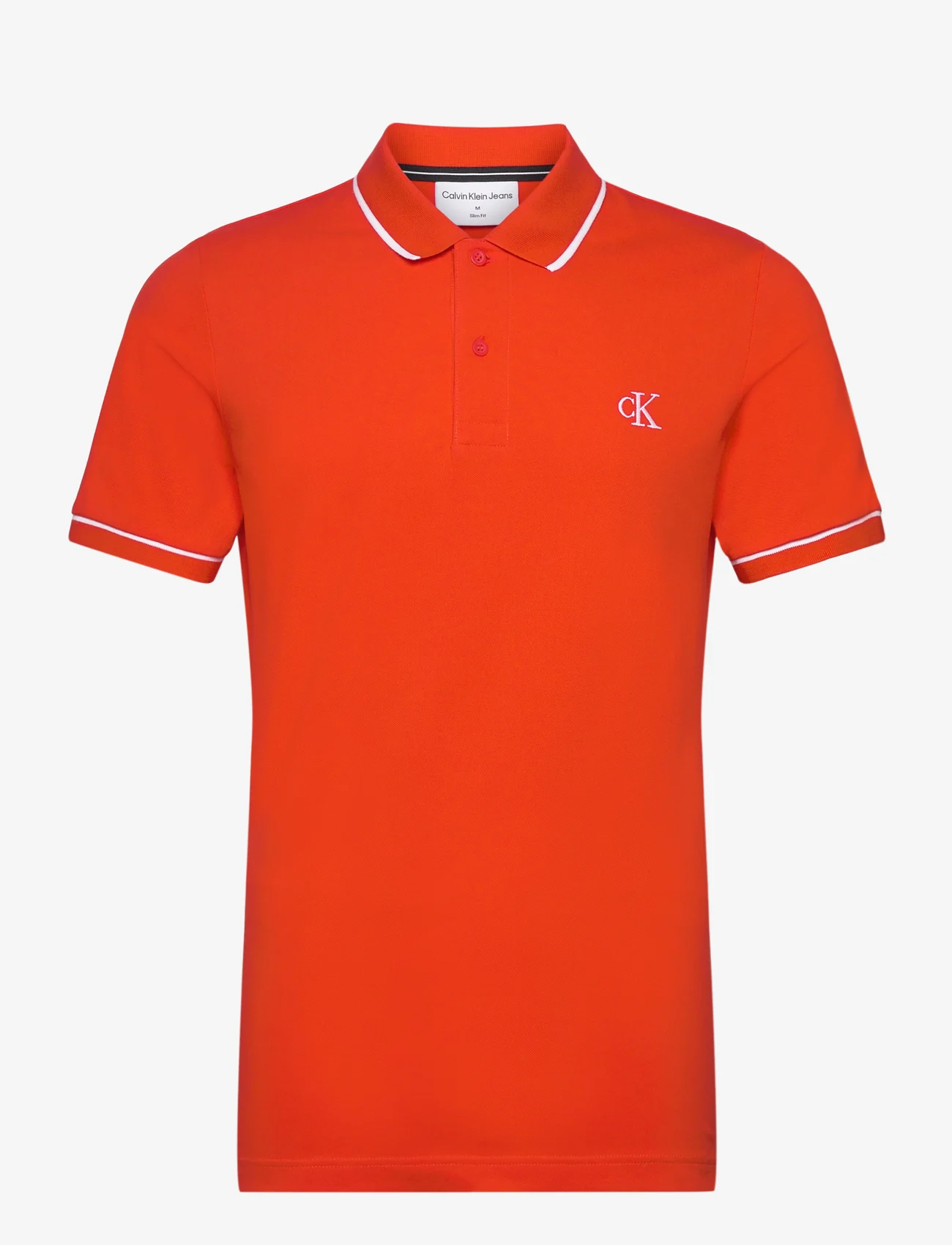 Calvin Klein Jeans - TIPPING SLIM POLO - short-sleeved polos - fiery red - 0