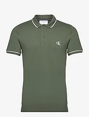 Calvin Klein Jeans - TIPPING SLIM POLO - short-sleeved polos - thyme - 0