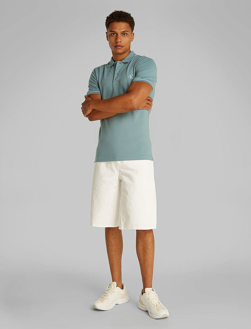 Calvin Klein Jeans - TIPPING POLO - kortærmede poloer - trooper - 0