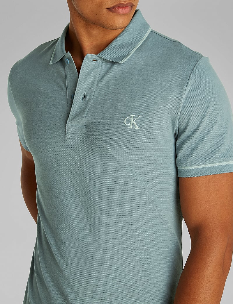 Calvin Klein Jeans - TIPPING POLO - kortærmede poloer - trooper - 3
