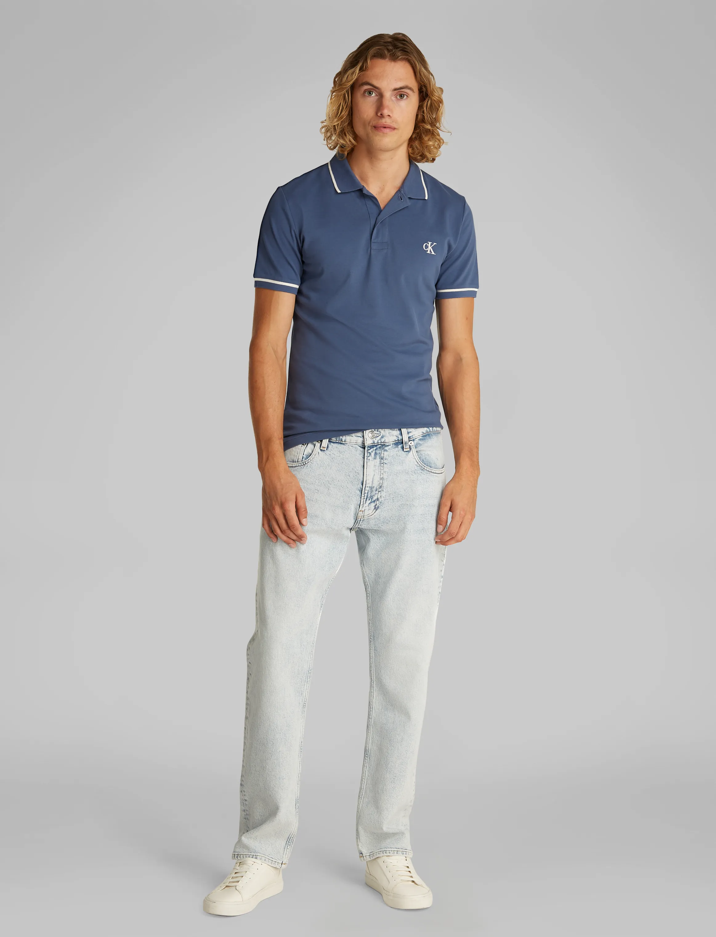 Calvin Klein Jeans - TIPPING POLO - vintage indigo - 0