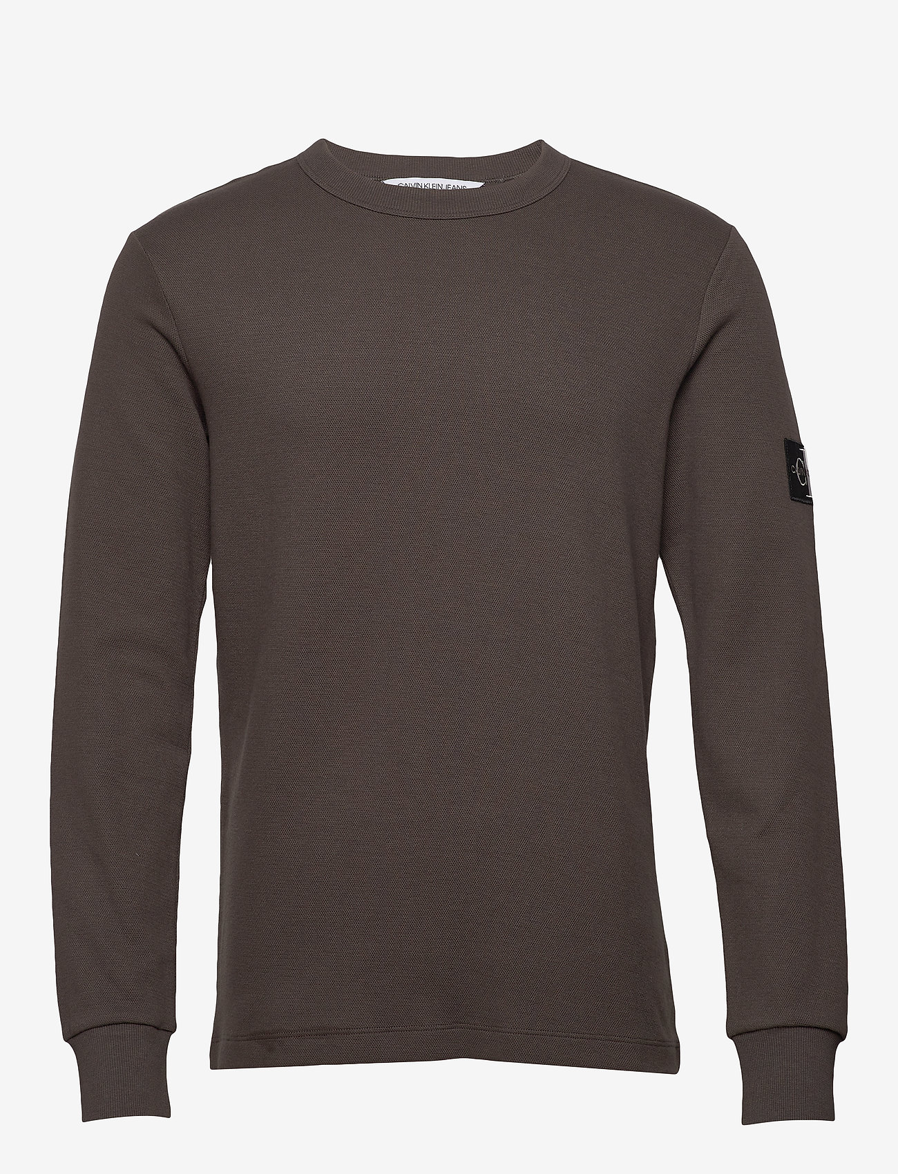 Calvin Klein Jeans - MONOGRAM BADGE LS TEE - aluminium grey - 0