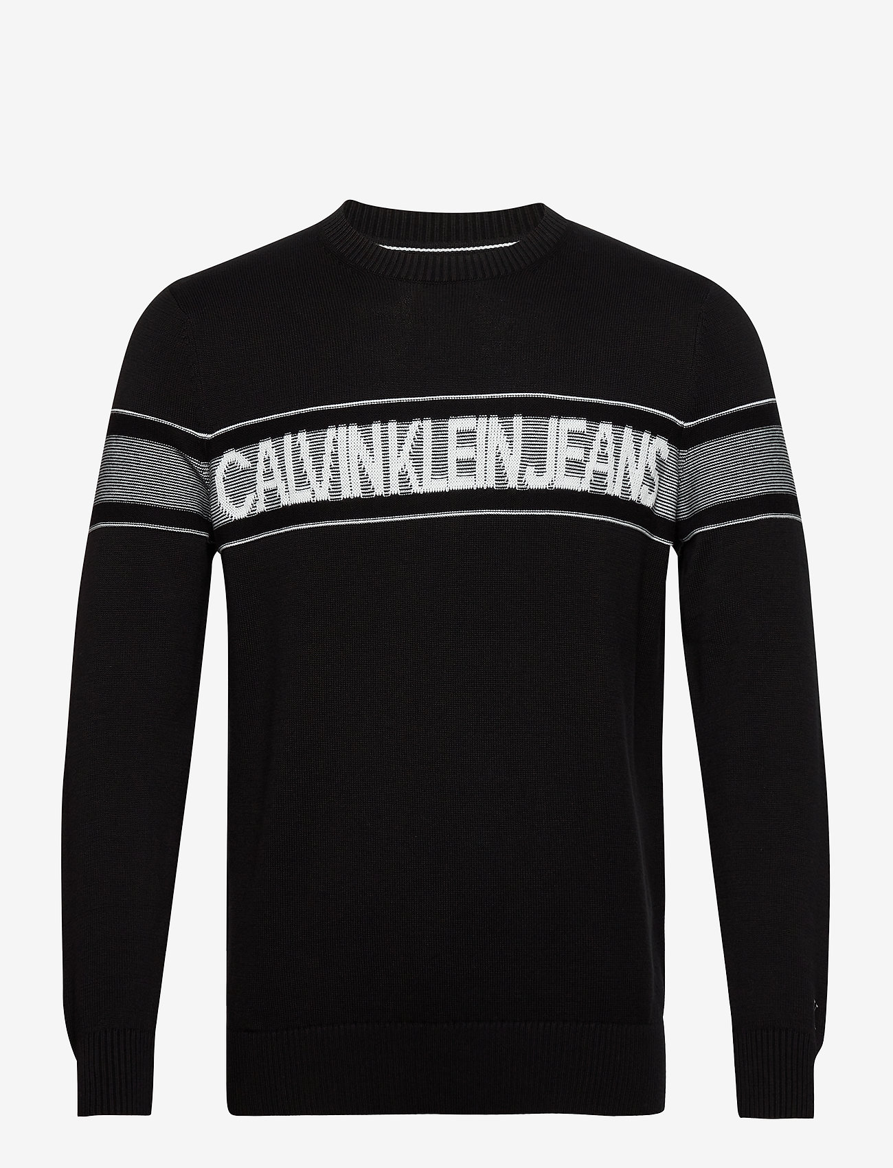 Calvin Klein Jeans - LOGO TAPE CREW NECK SWEATER - ck black - 0