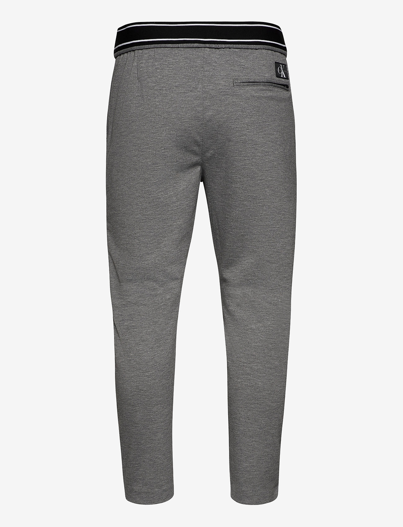 Calvin Klein Jeans - LOGO TAPE SLIM MELANGE JOGGER - mid grey heather - 1