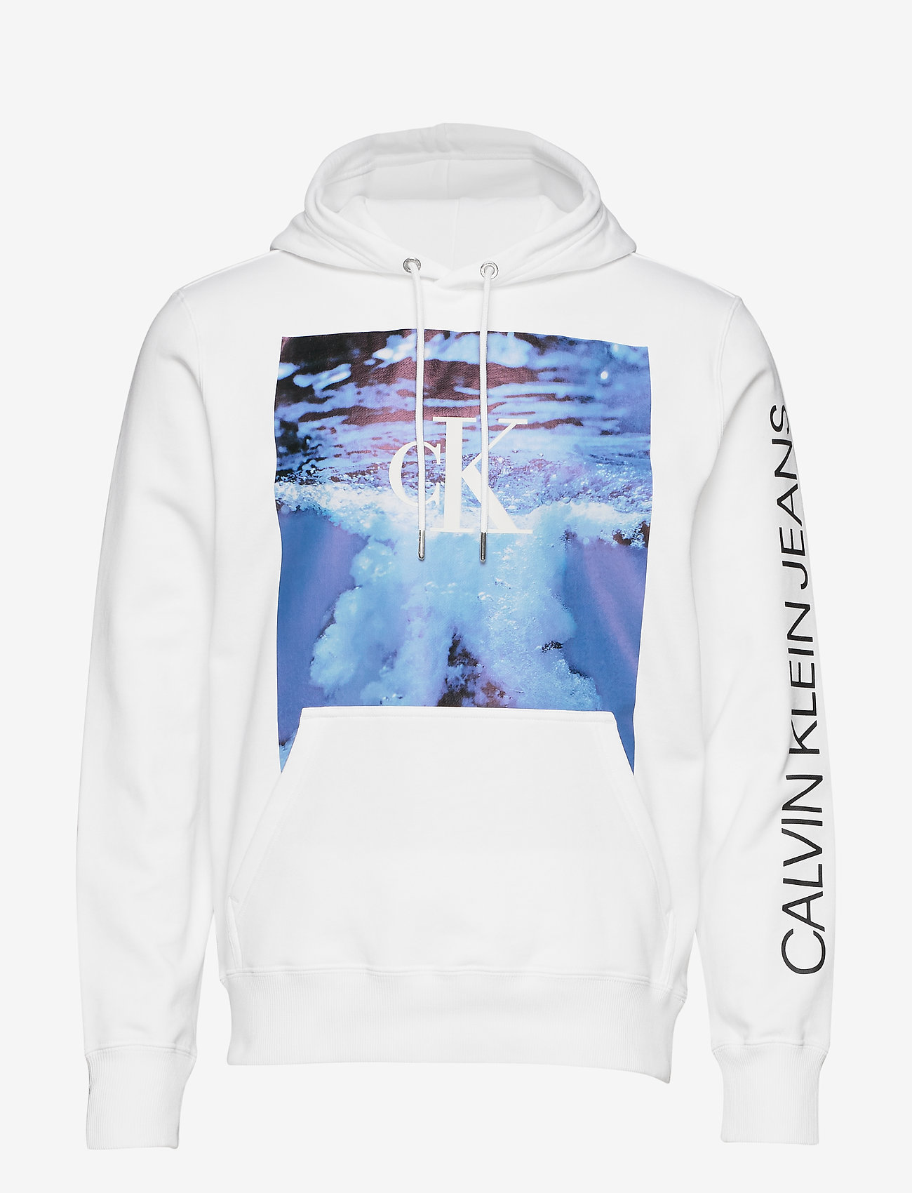Calvin Klein Jeans - WAVE PHOTOPRINT HOODIE - bright white - 0