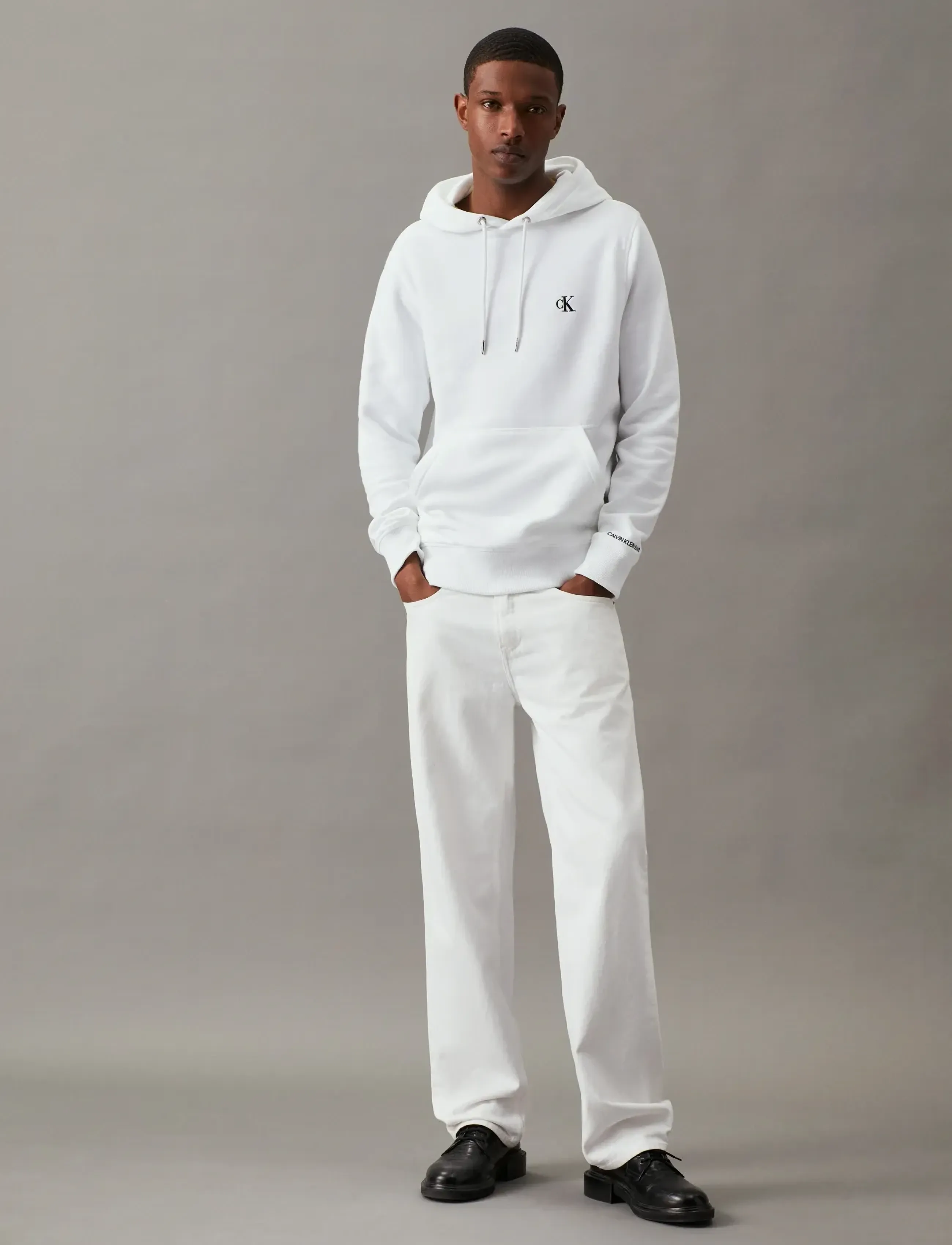 Calvin Klein Jeans - CK ESSENTIAL REGULAR HOODIE - bright white - 0