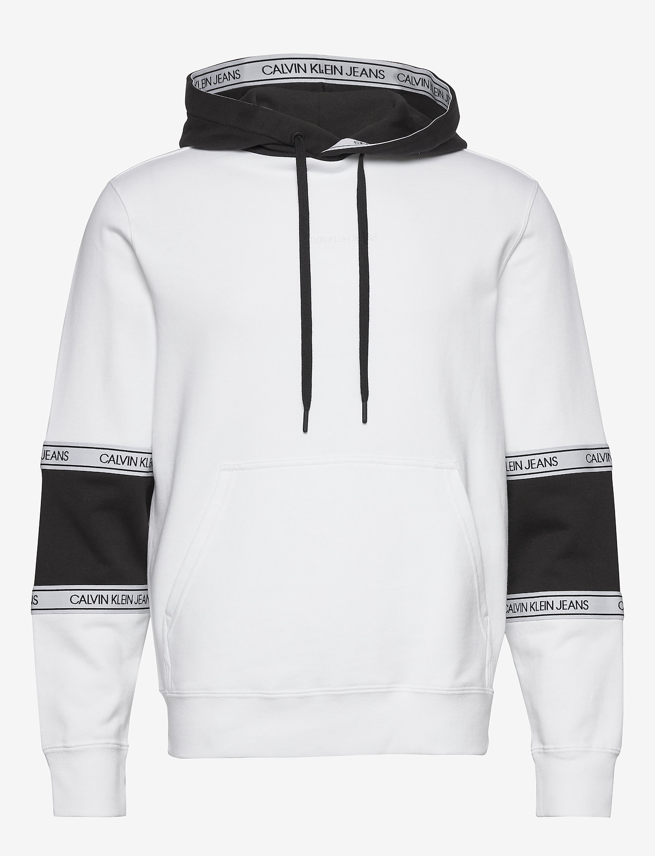 Calvin Klein Jeans - BLOCKING LOGO TAPE HOODIE - bright white - 0