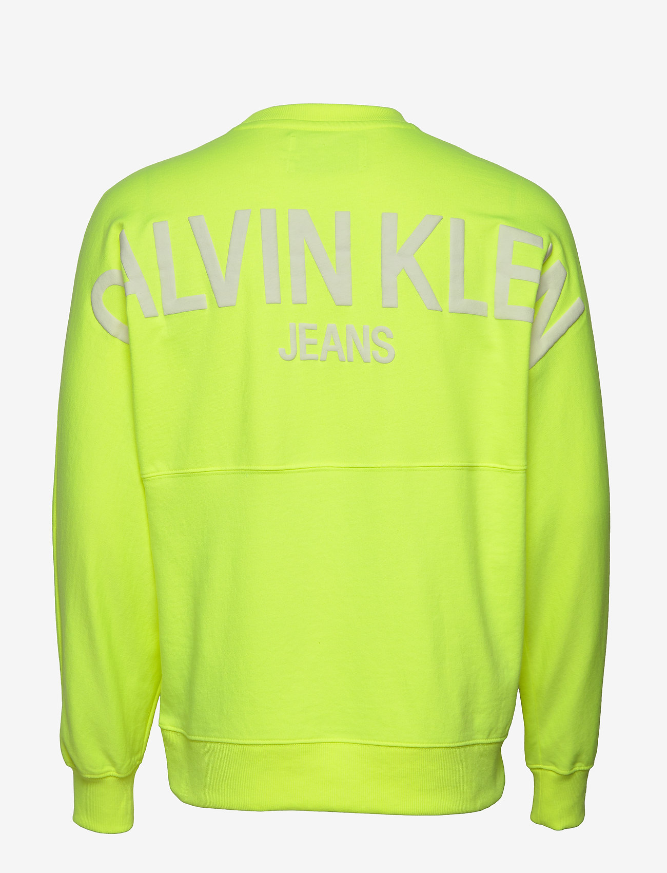 Calvin Klein Jeans - BACK LOGO NEON CREWNECK - safety yellow - 1