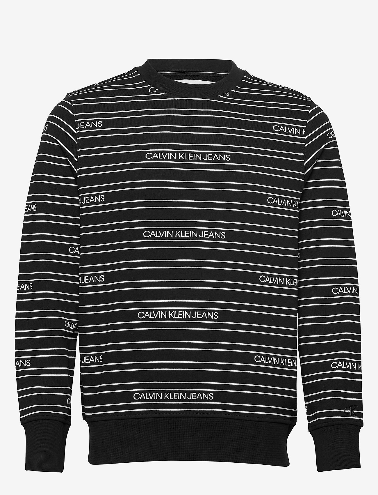 Calvin Klein Jeans - STRIPE LOGO AOP CREWNECK - ck black - 0
