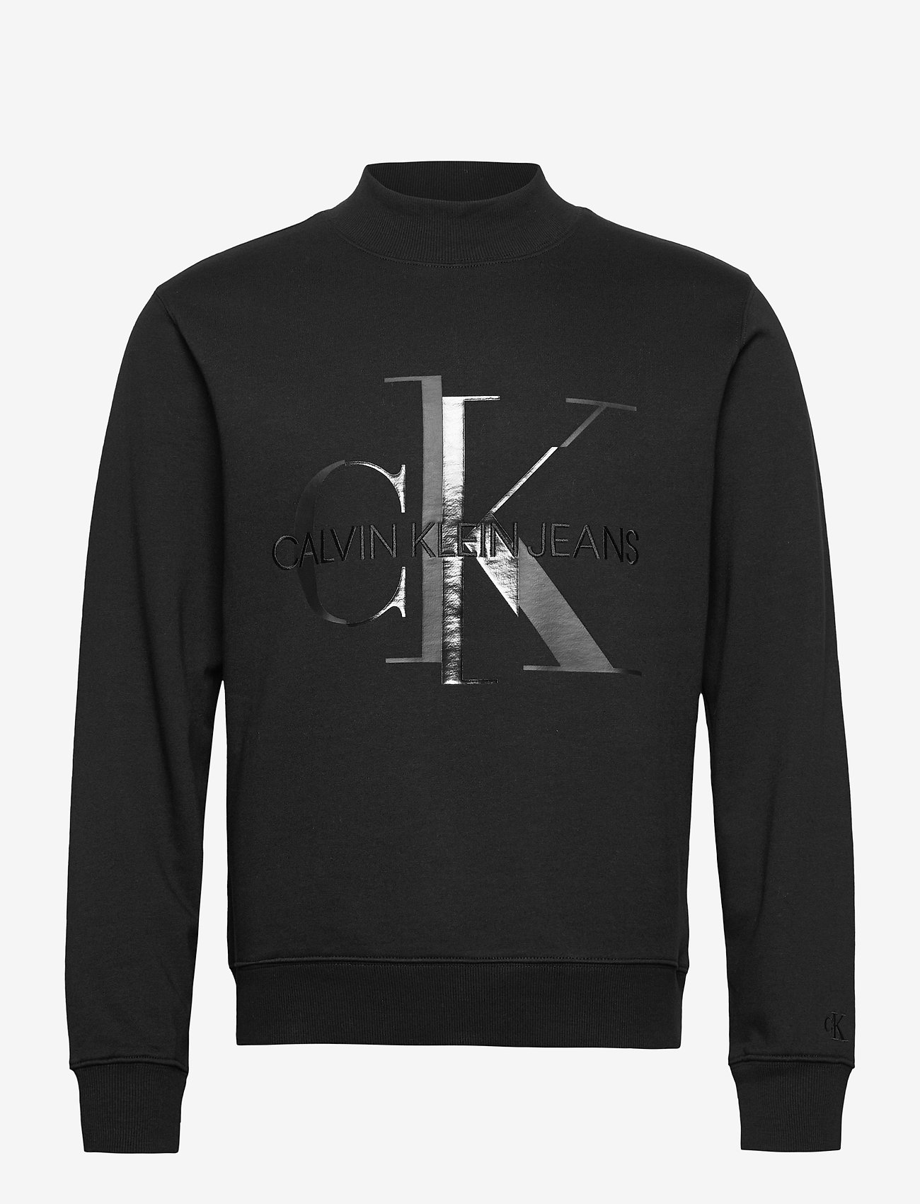 Calvin Klein Jeans - SHINY MONOGRAM CREW NECK - ck black - 0