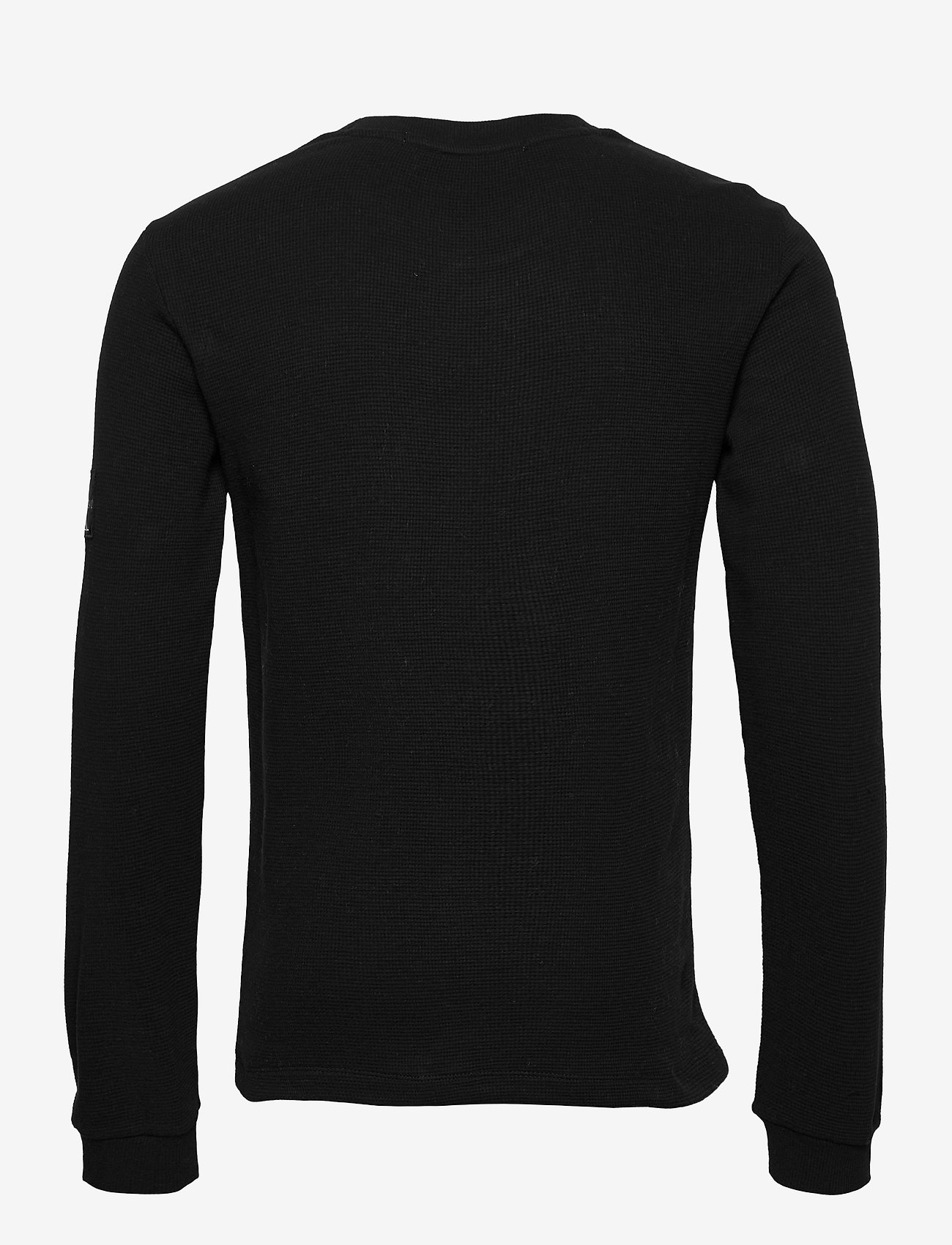 Calvin Klein Jeans - MONOLOGO BADGE WAFFLE LS TEE - ck black - 1