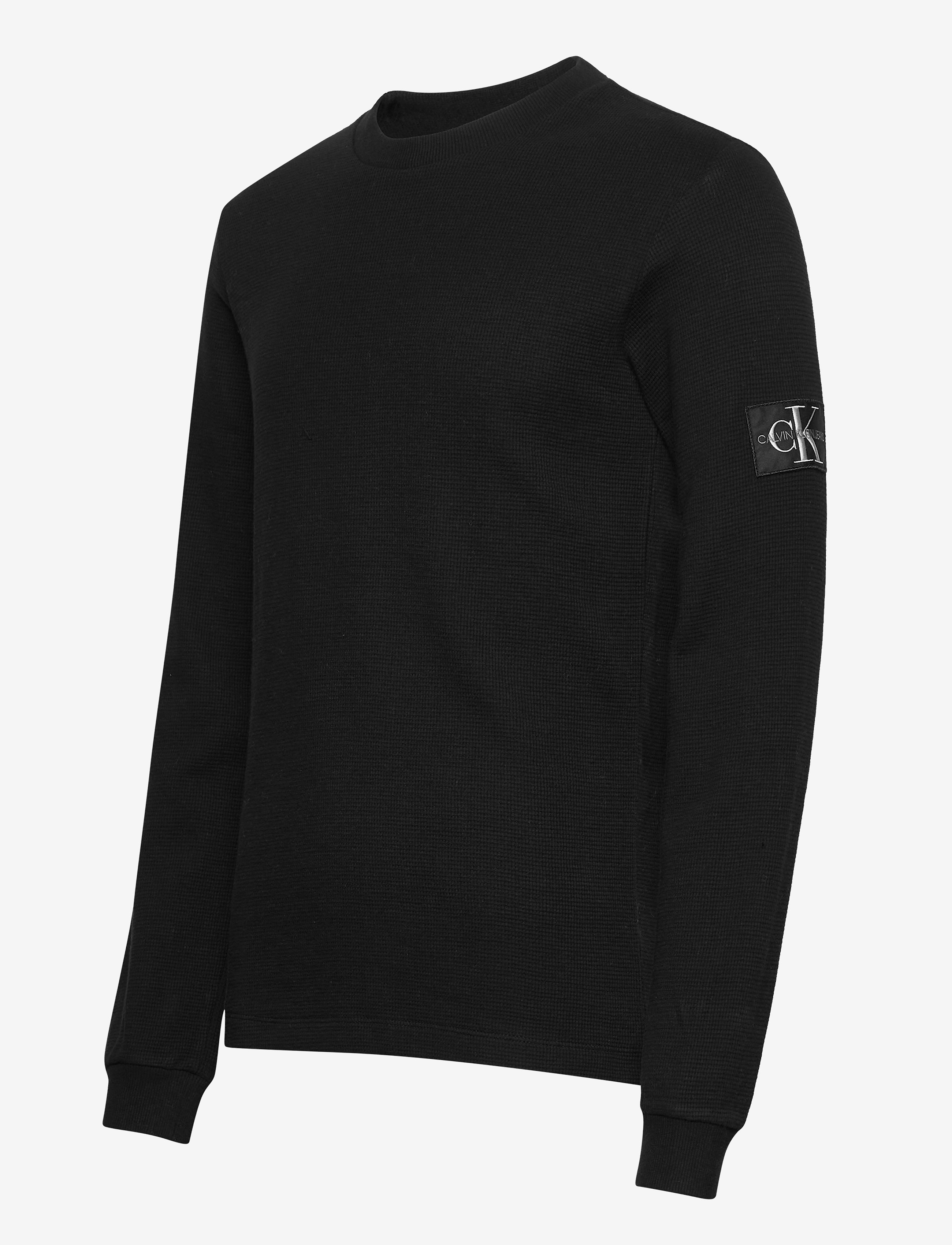 Calvin Klein Jeans - MONOLOGO BADGE WAFFLE LS TEE - ck black - 2