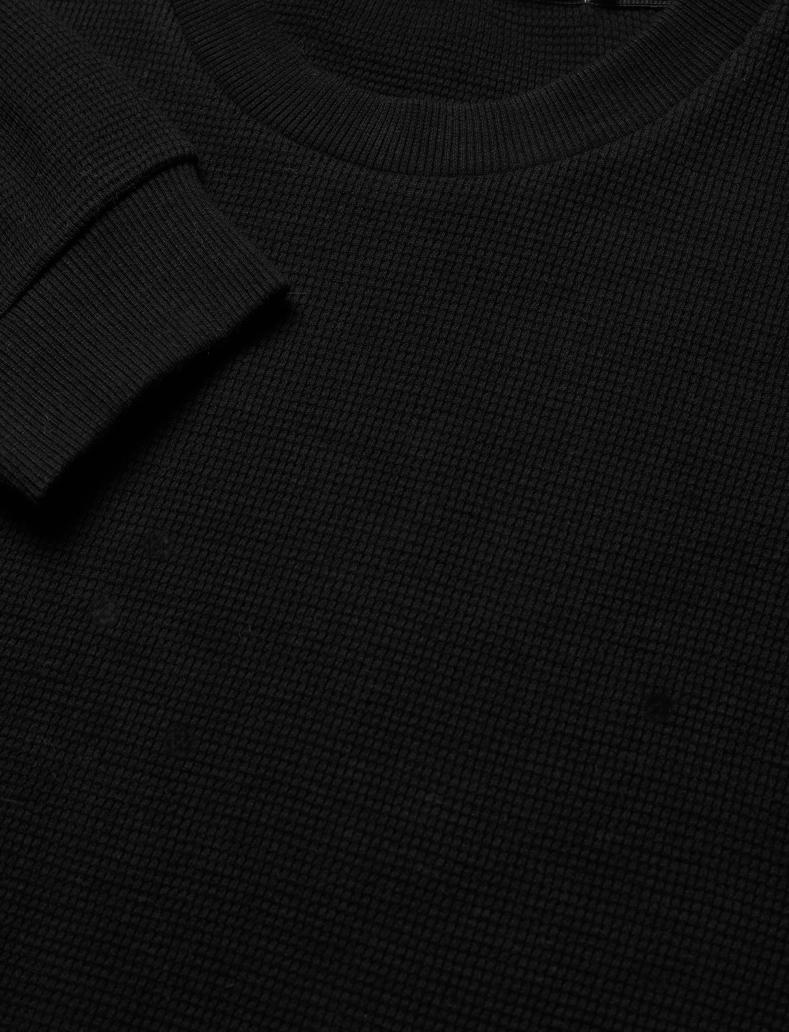 Calvin Klein Jeans - MONOLOGO BADGE WAFFLE LS TEE - ck black - 3