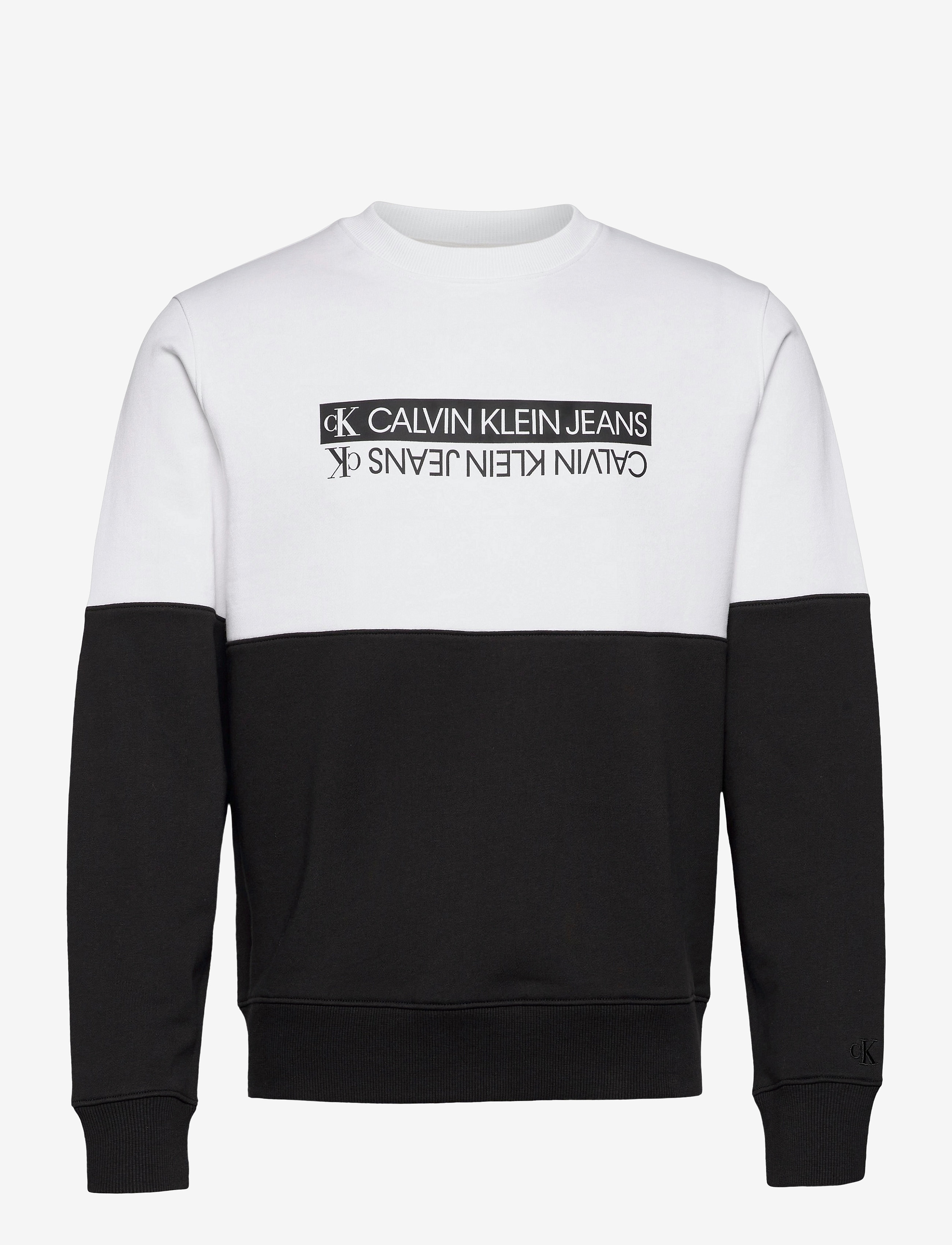 Calvin Klein Jeans - MIRRORED LOGO COLORBLOCK CN - ck black / bright white - 0