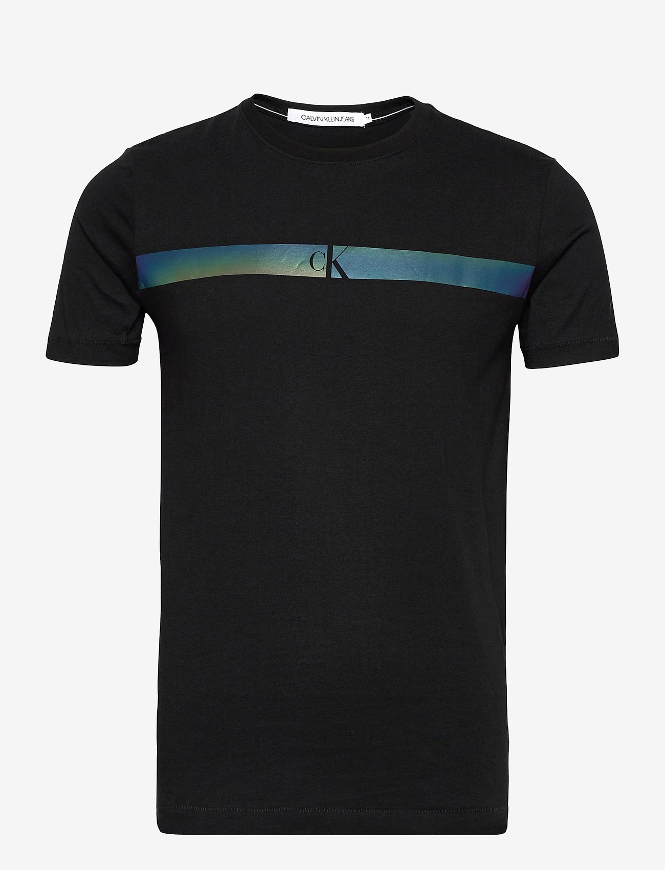 HORIZONTAL CK PANEL TEE - CK BLACK