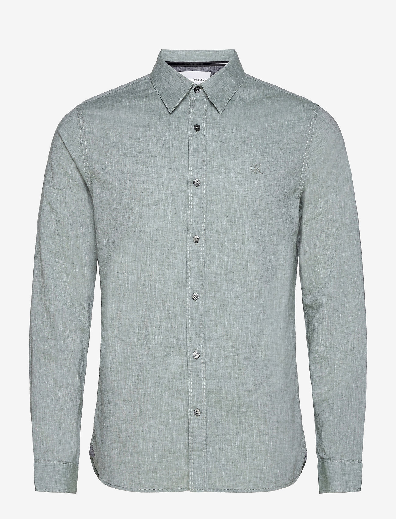 Calvin Klein Jeans - LINEN LS SHIRT - duck green - 0