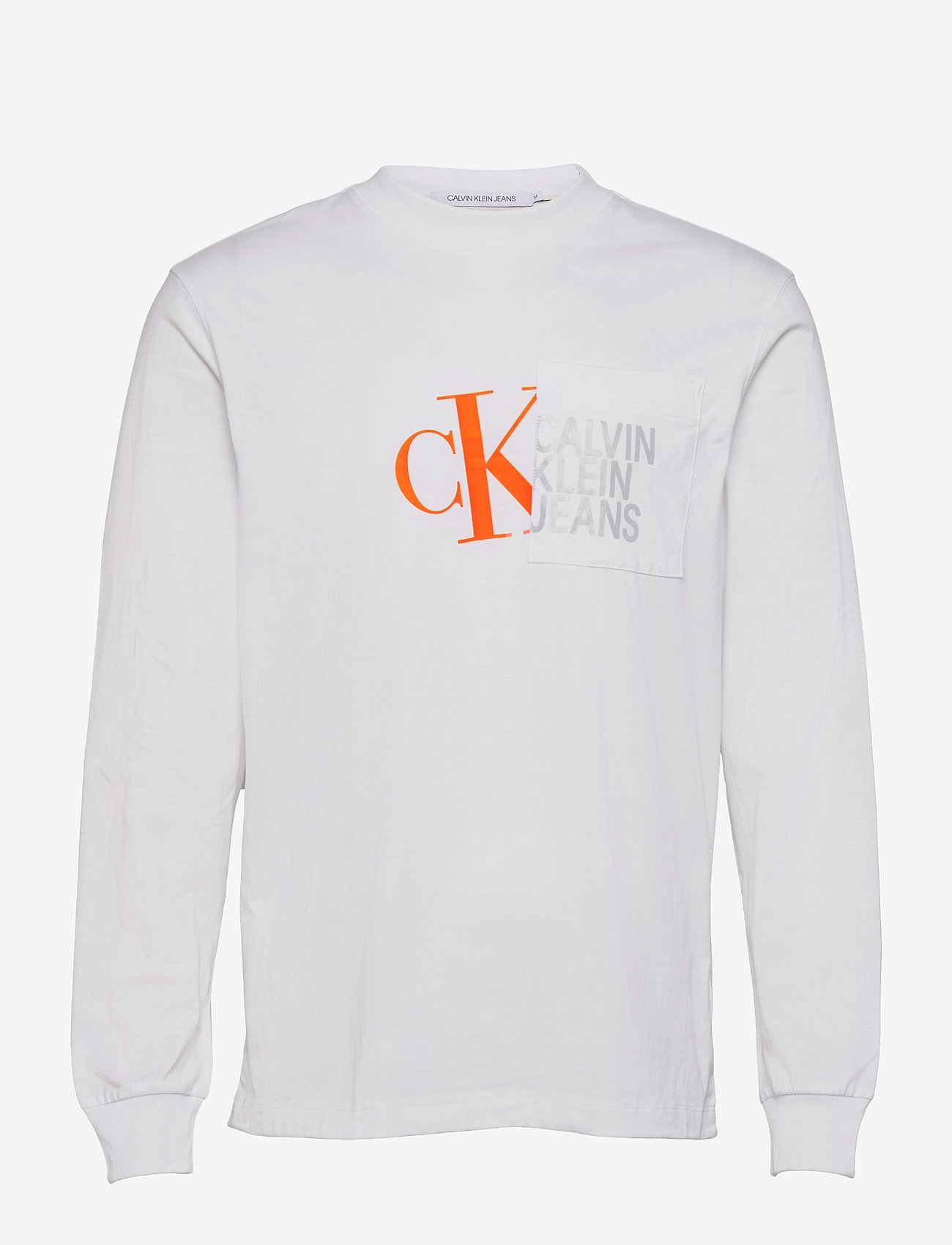 Calvin Klein Jeans - HYBRID POCKET L/S TEE - bright white - 0