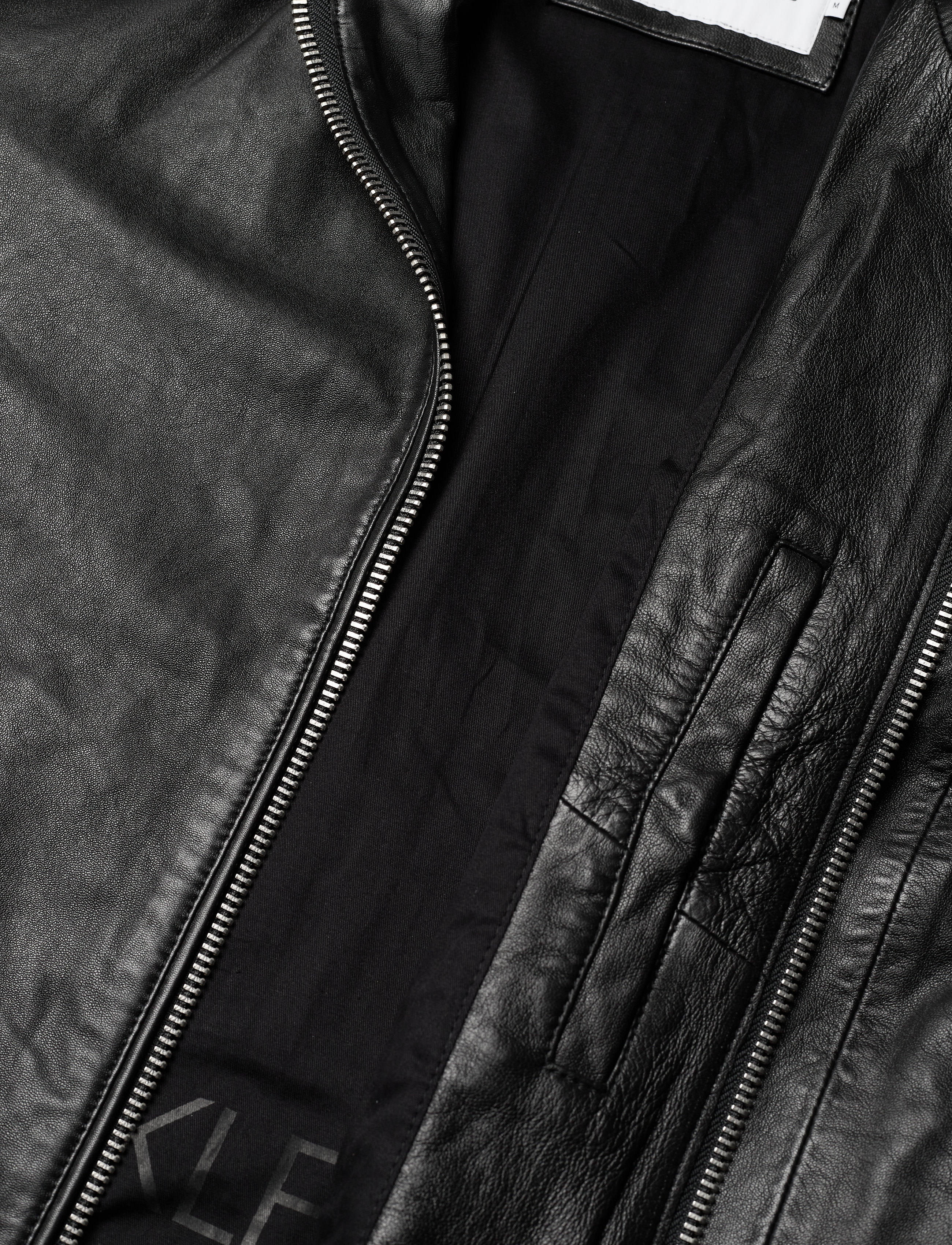 Calvin Klein Jeans - LEATHER MOTO JACKET - ck black - 3