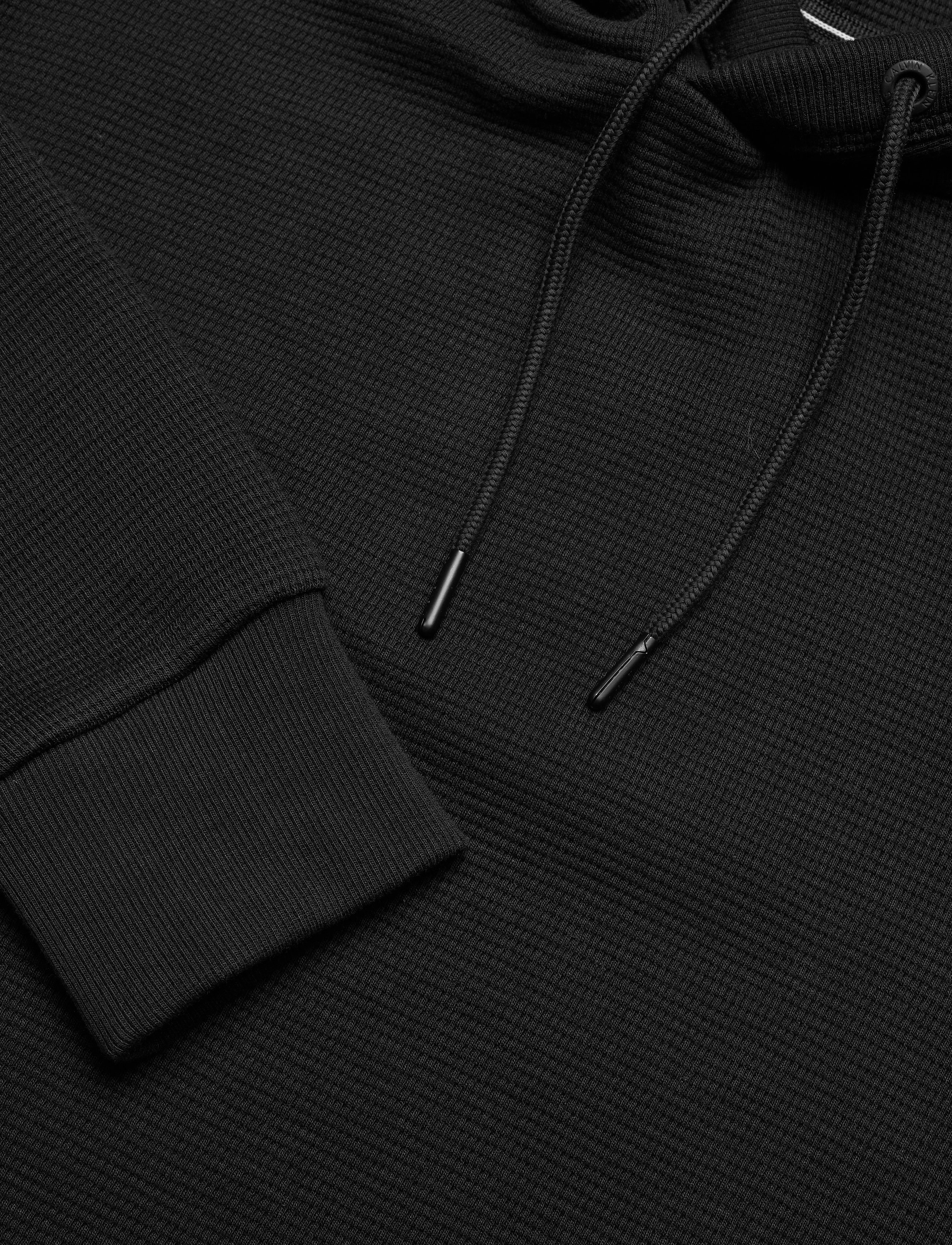 Calvin Klein Jeans - MONOGRAM BADGE WAFFLE L/S HOODIE - ck black - 2