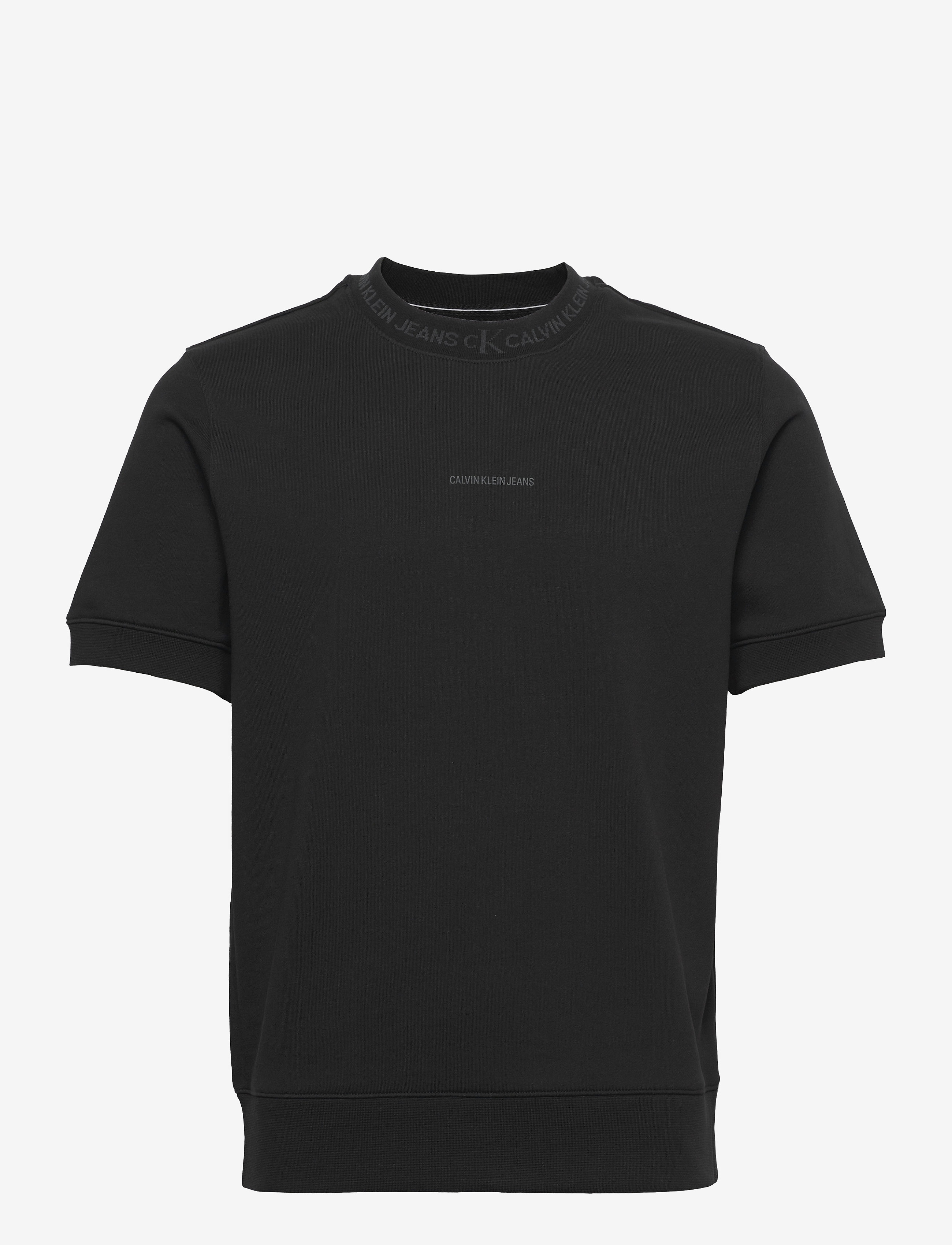 Calvin Klein Jeans - LOGO JACQUARD SS CREW NECK - ck black - 0
