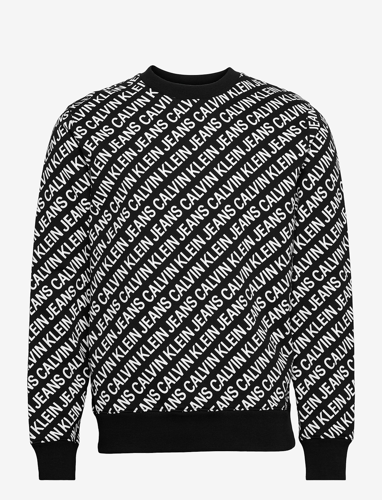 Calvin Klein Jeans - AOP DIAGONAL LOGO CREW NECK - ck black - 0