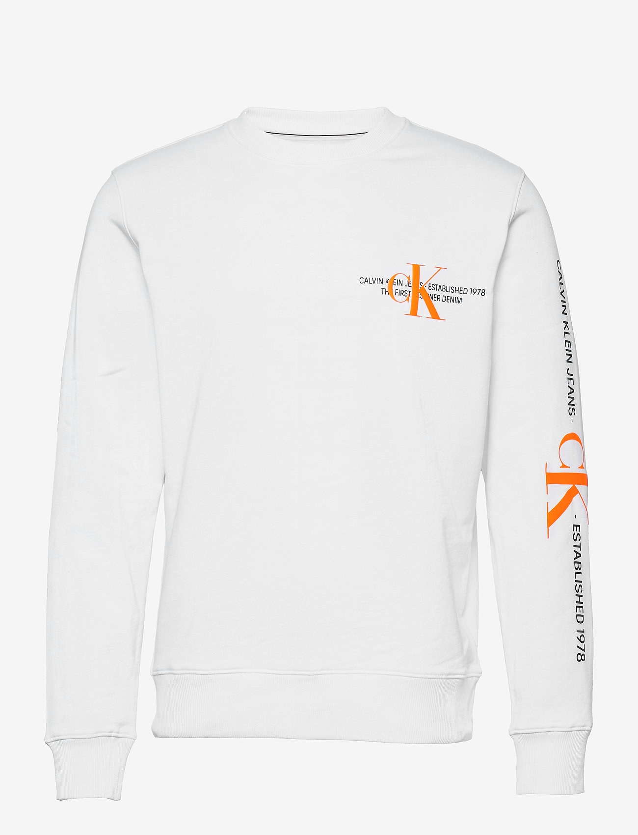 Calvin Klein Jeans - CK URBAN GRAPHIC LOGO CREW NECK - bright white - 0