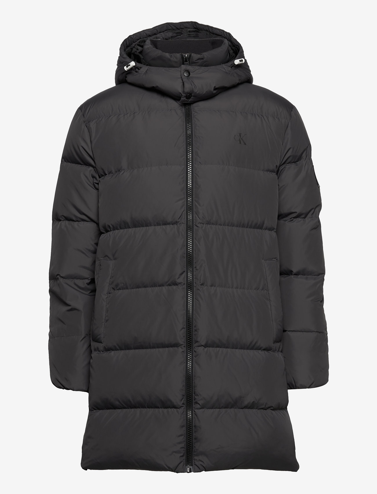 Calvin Klein Jeans - ESS LONG HOODED DOWN JACKET - gray pinstripe - 0