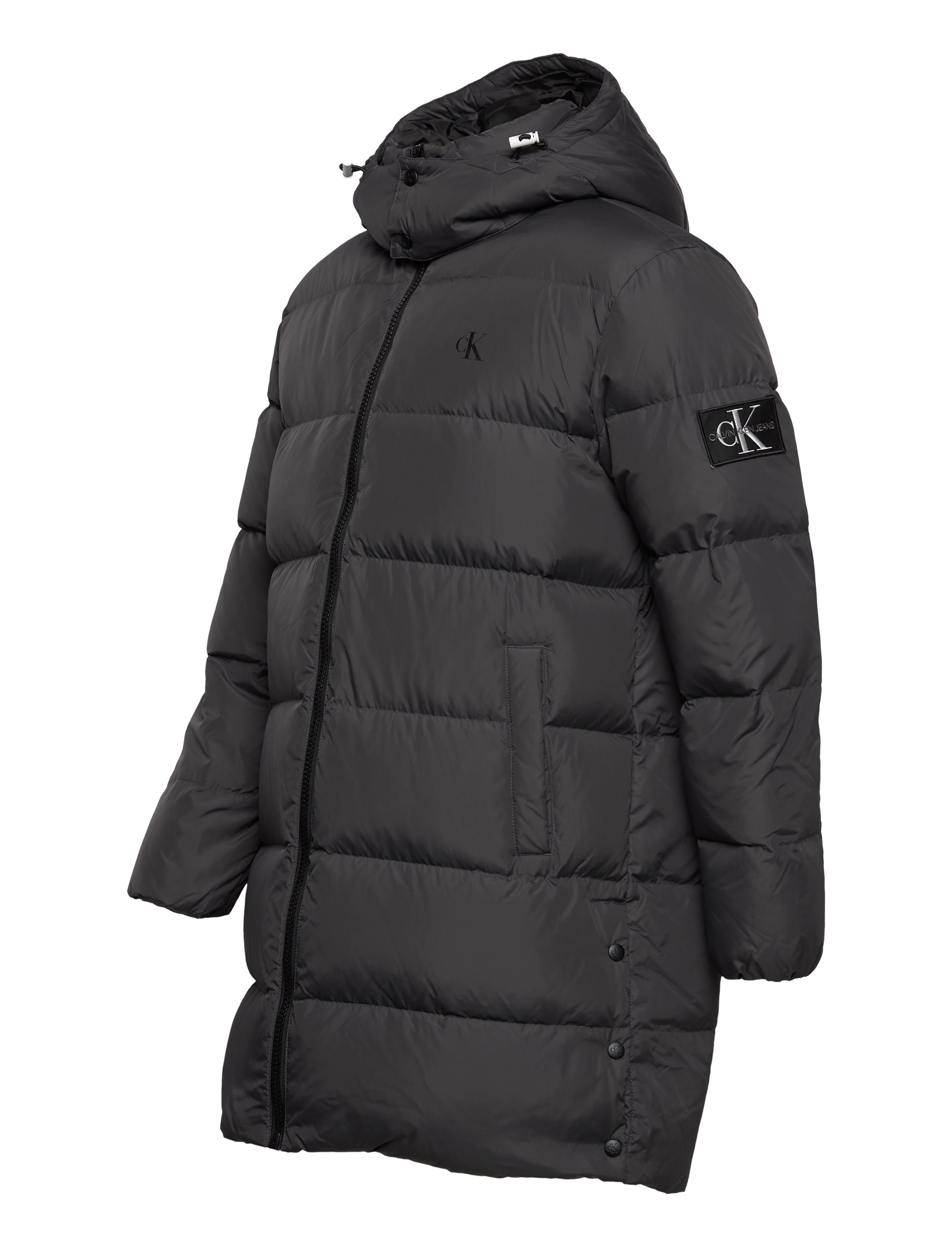 Calvin Klein Jeans - ESS LONG HOODED DOWN JACKET - gray pinstripe - 2