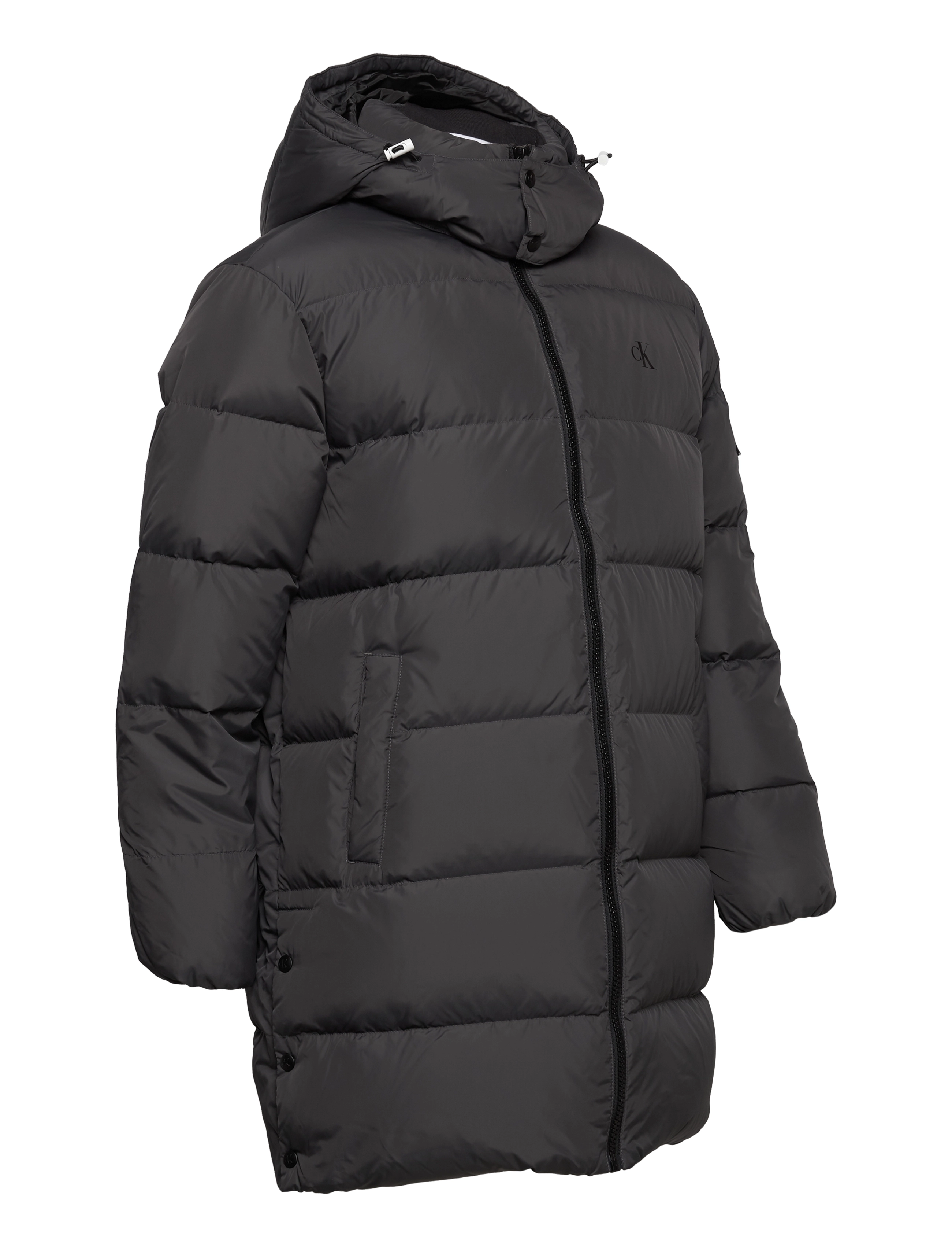 Calvin Klein Jeans - ESS LONG HOODED DOWN JACKET - gray pinstripe - 3