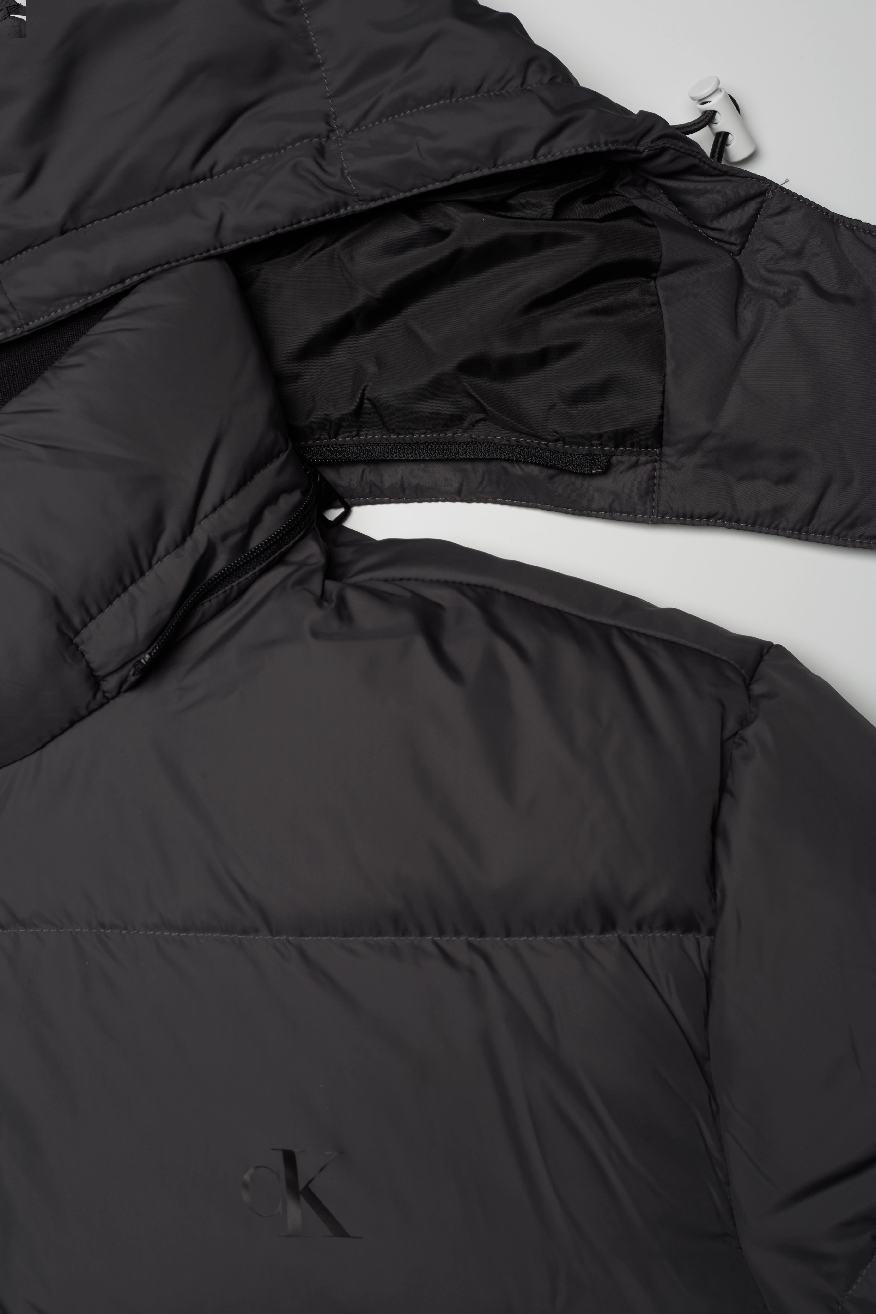 Calvin Klein Jeans - ESS LONG HOODED DOWN JACKET - gray pinstripe - 5