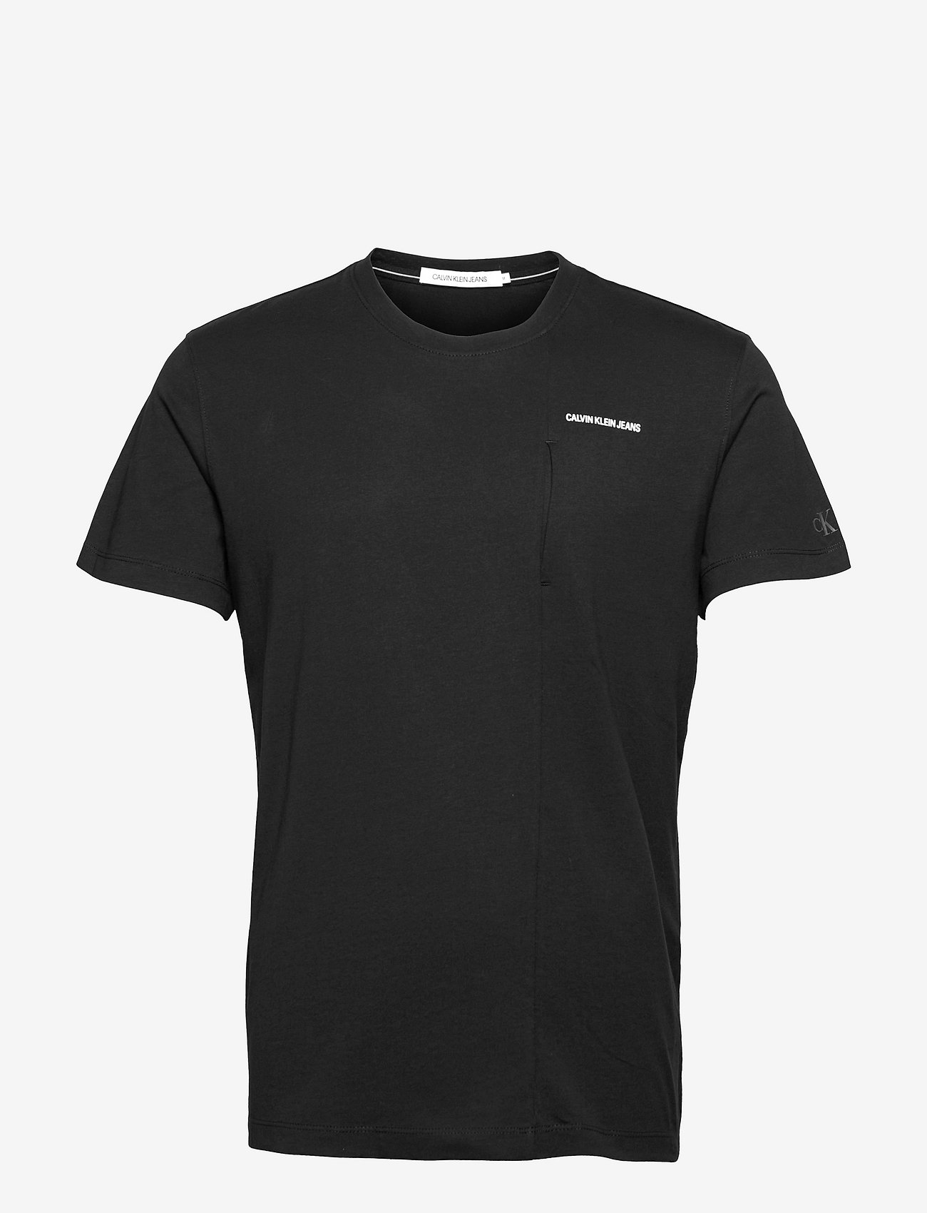 HORIZONTAL MICRO SIDE POCKET TEE - CK BLACK