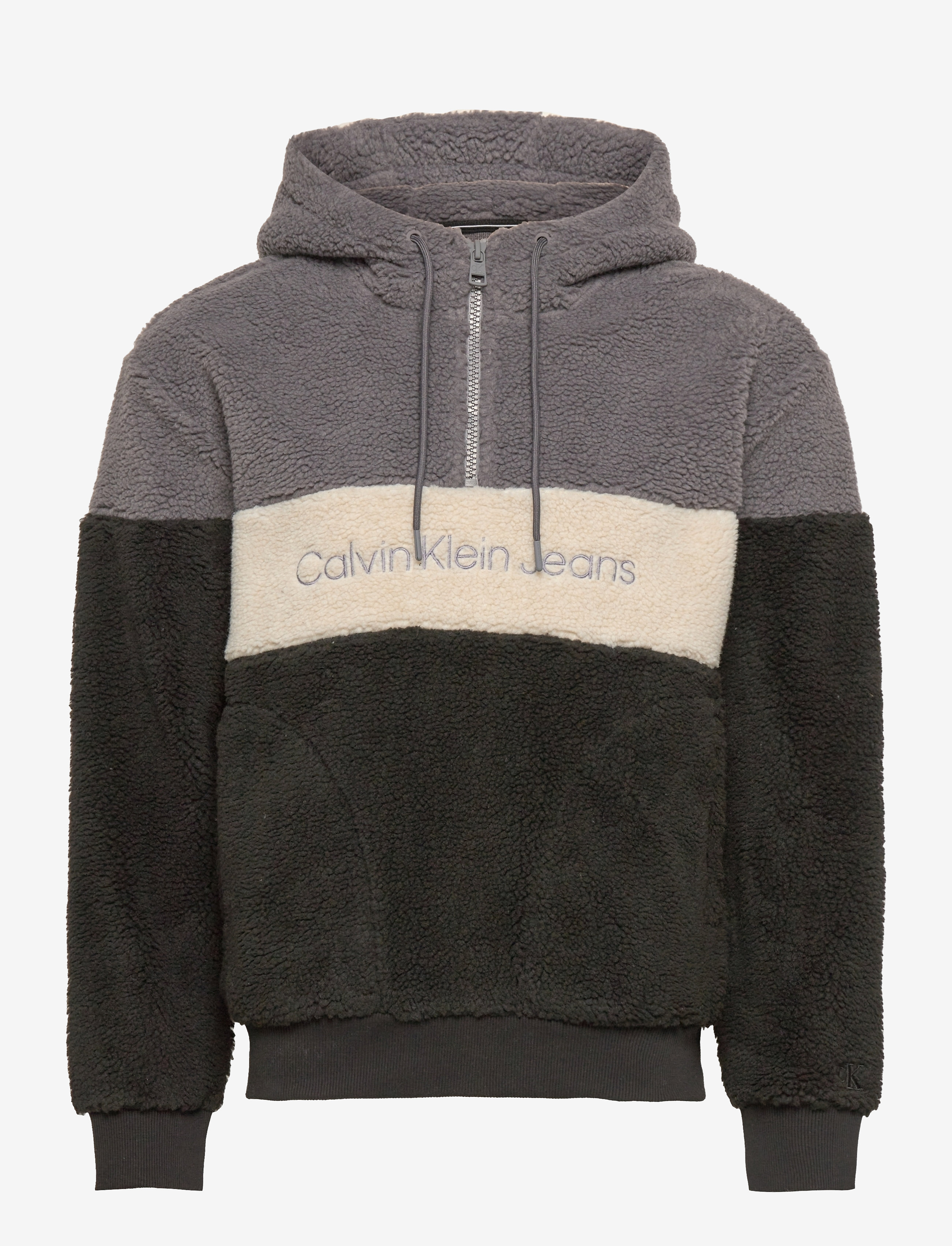 Calvin Klein Jeans - SHERPA BLOCKING HWK HOODIE - ck black - 0